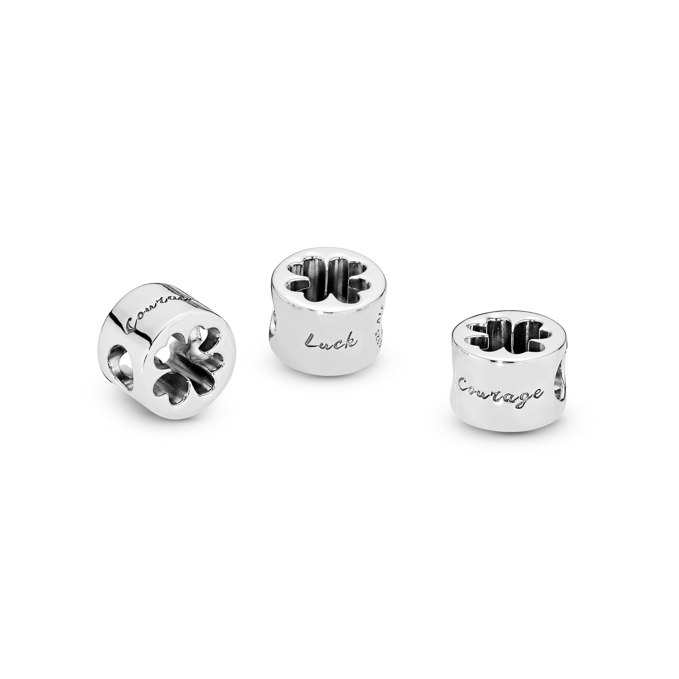 Openwork Clover Silver Charm