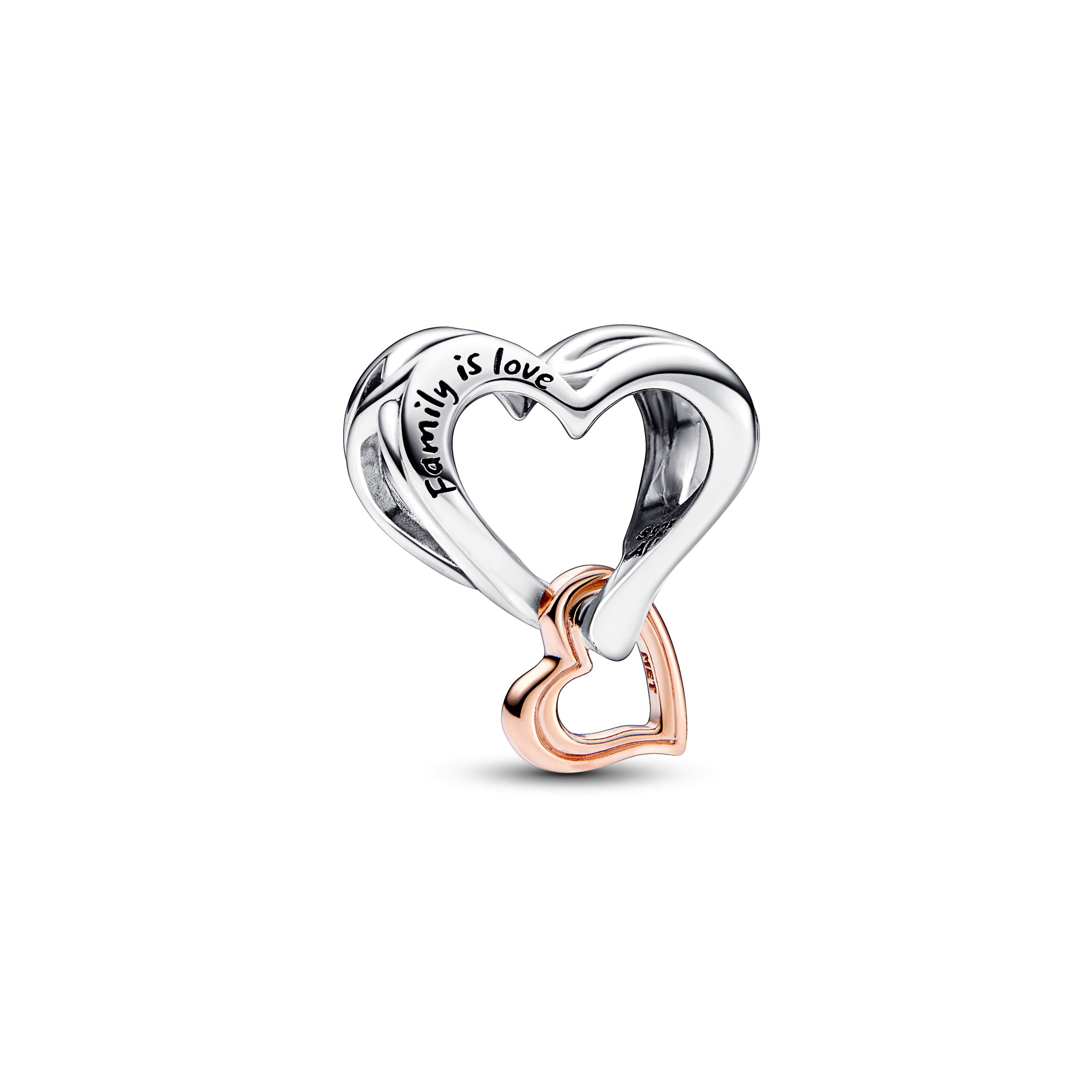Openwork Heart Sterling Silver And 14K Gold-Plated Charm