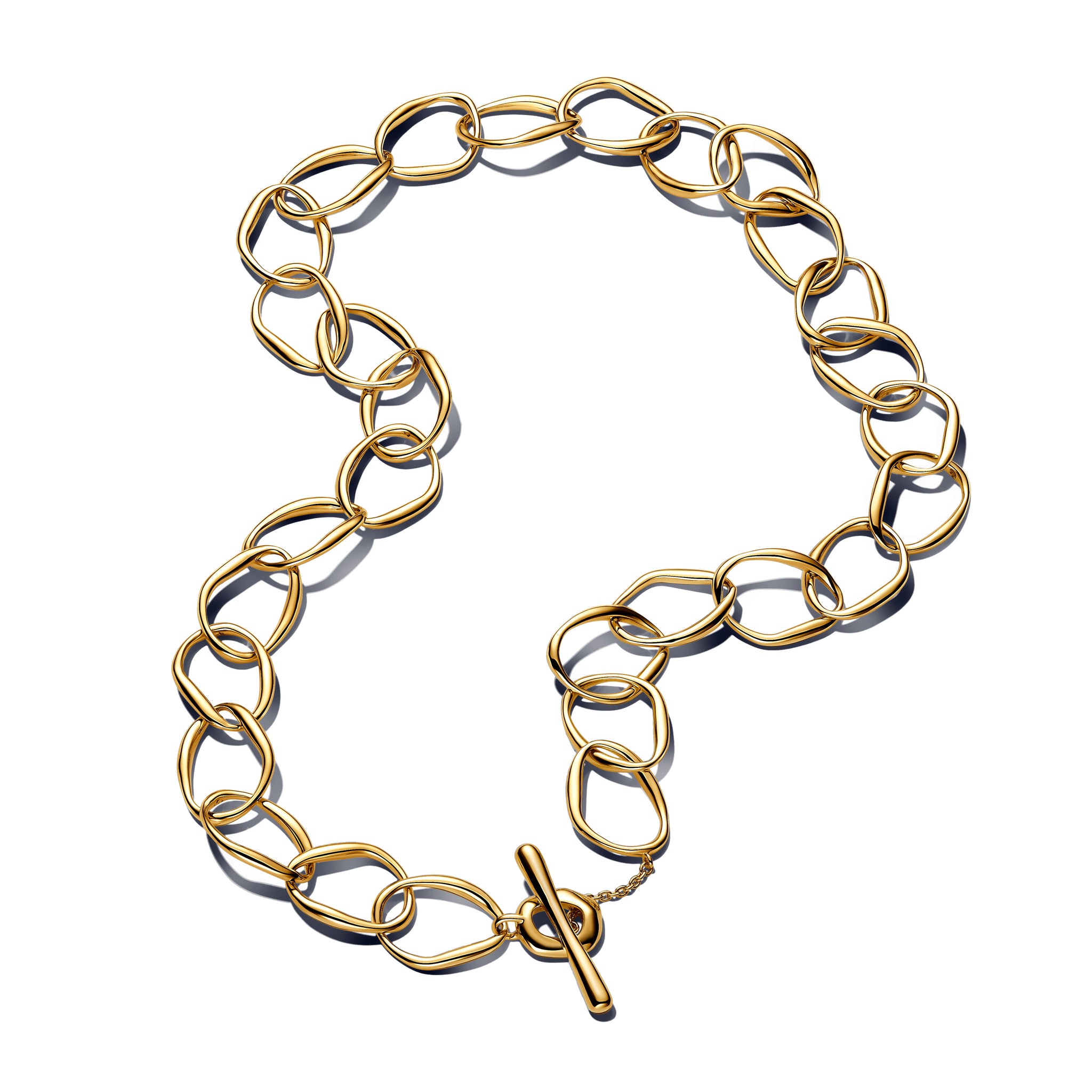 Organically Shaped Link 14K Gold-Plated Necklace