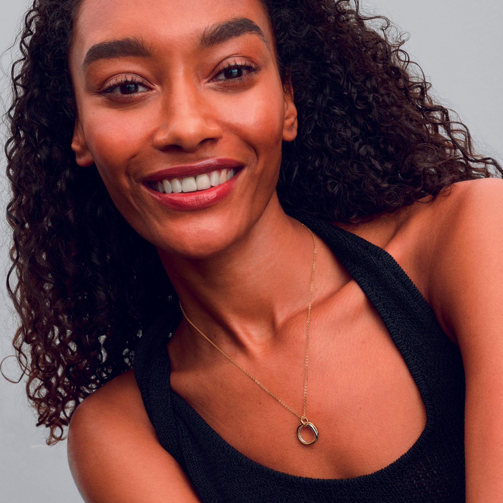 Organically Shaped Sterling Silver And 14K Gold-Plated Pendant Necklace