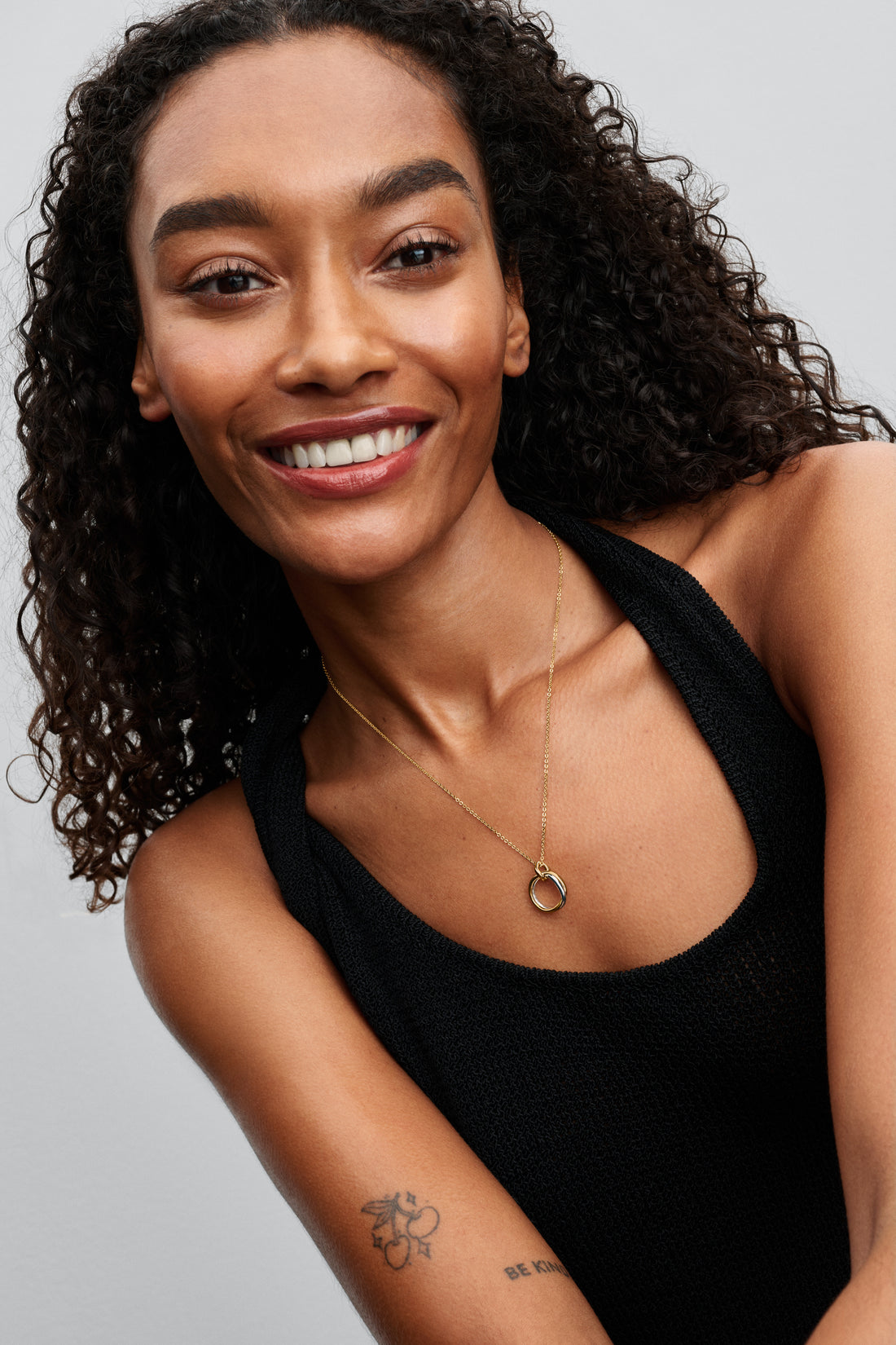 Organically Shaped Sterling Silver And 14K Gold-Plated Pendant Necklace