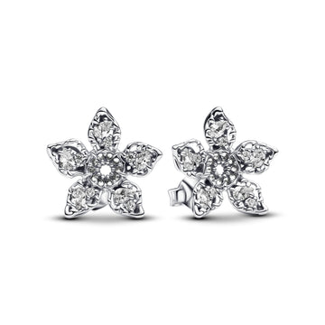 Project Red Sterling Silver Stud Earrings With Clear Cubic Zirconia