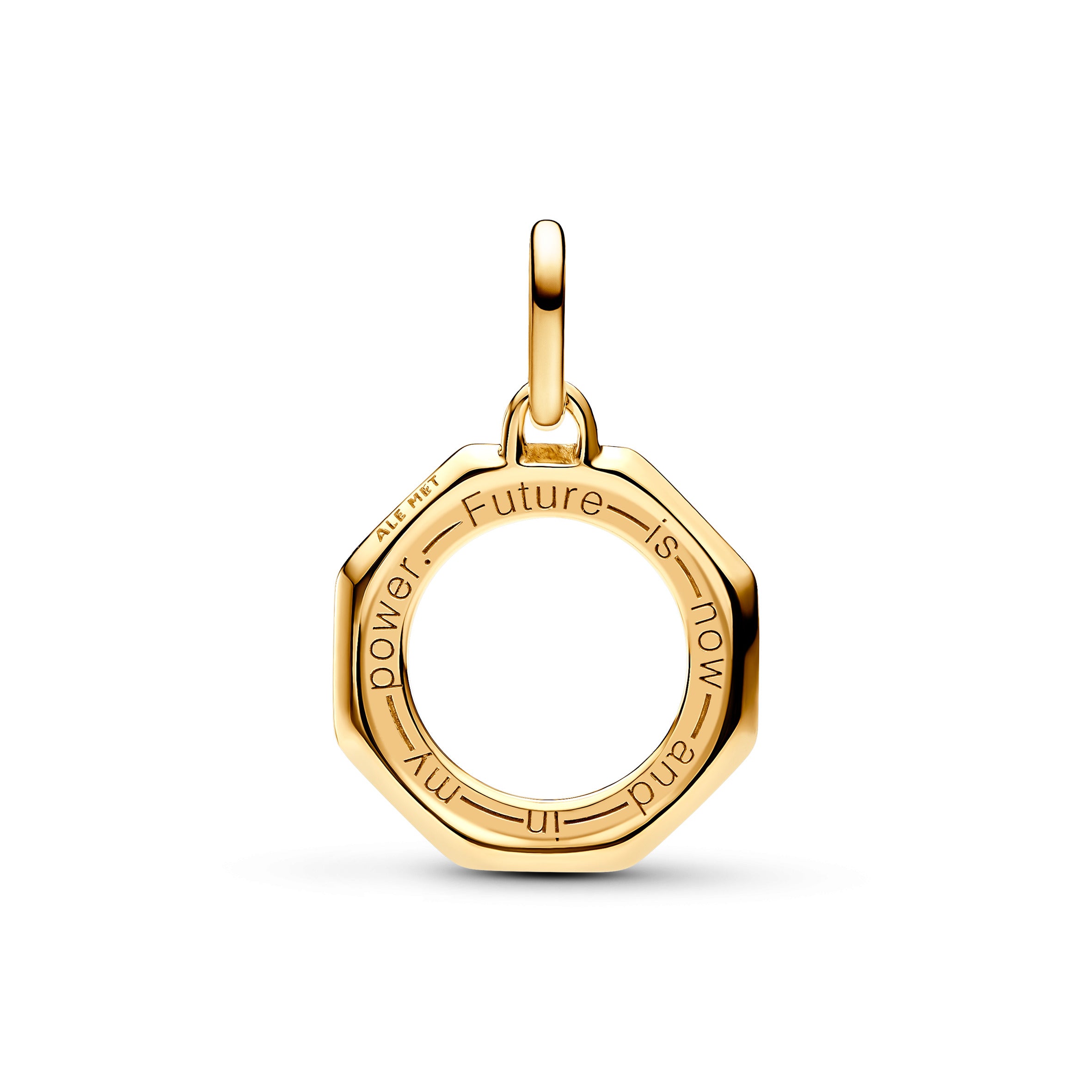 Rainbow 14K Gold-Plated Medallion With Green, Pink, Blue, Red, Purple, Orange And Yellow Crystal