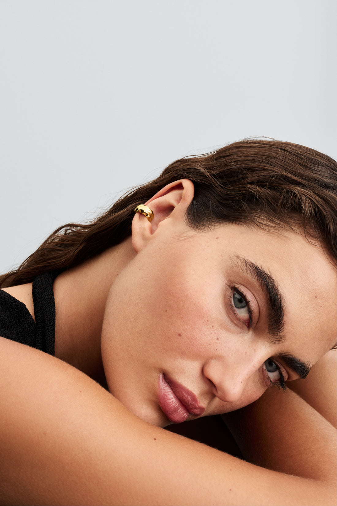 Rippled 14K Gold-Plated Ear Cuff