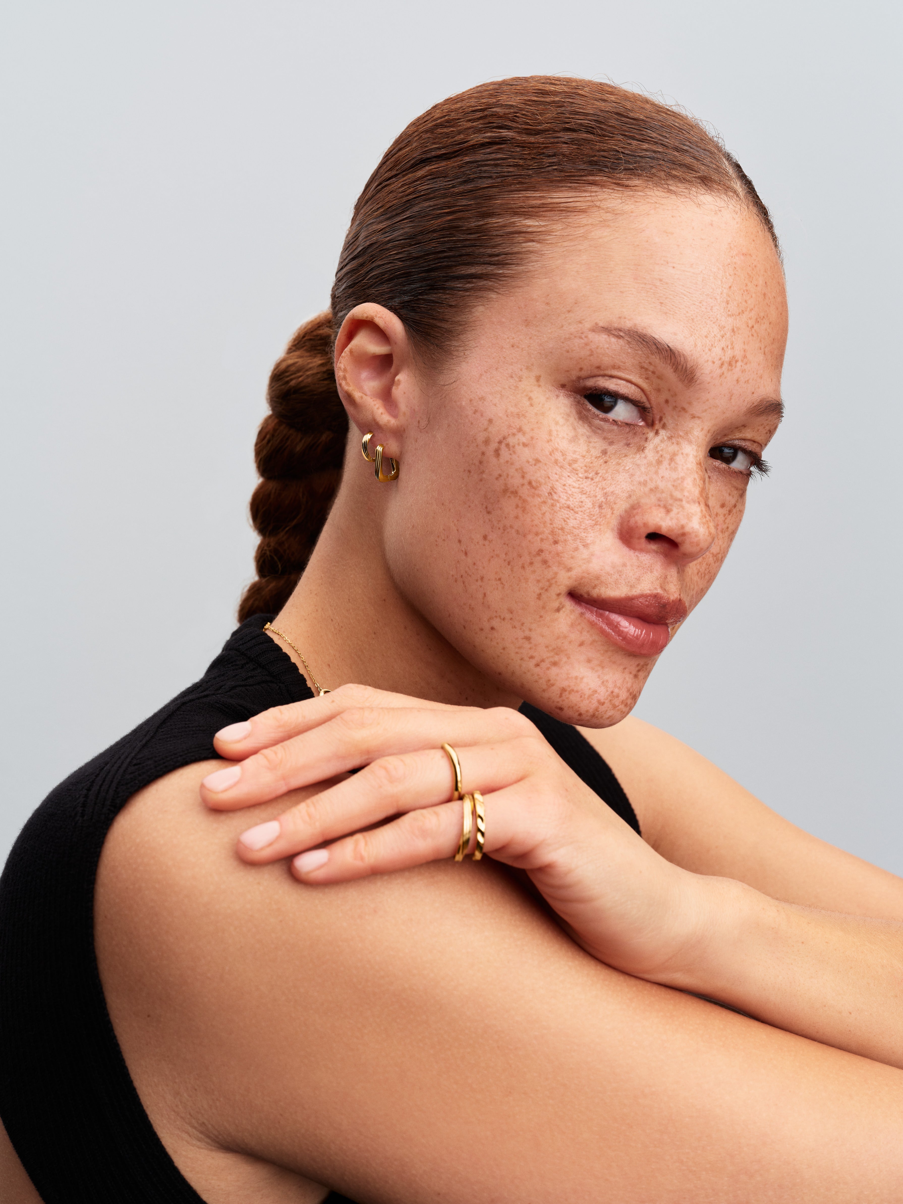 Rippled 14K Gold-Plated Ring