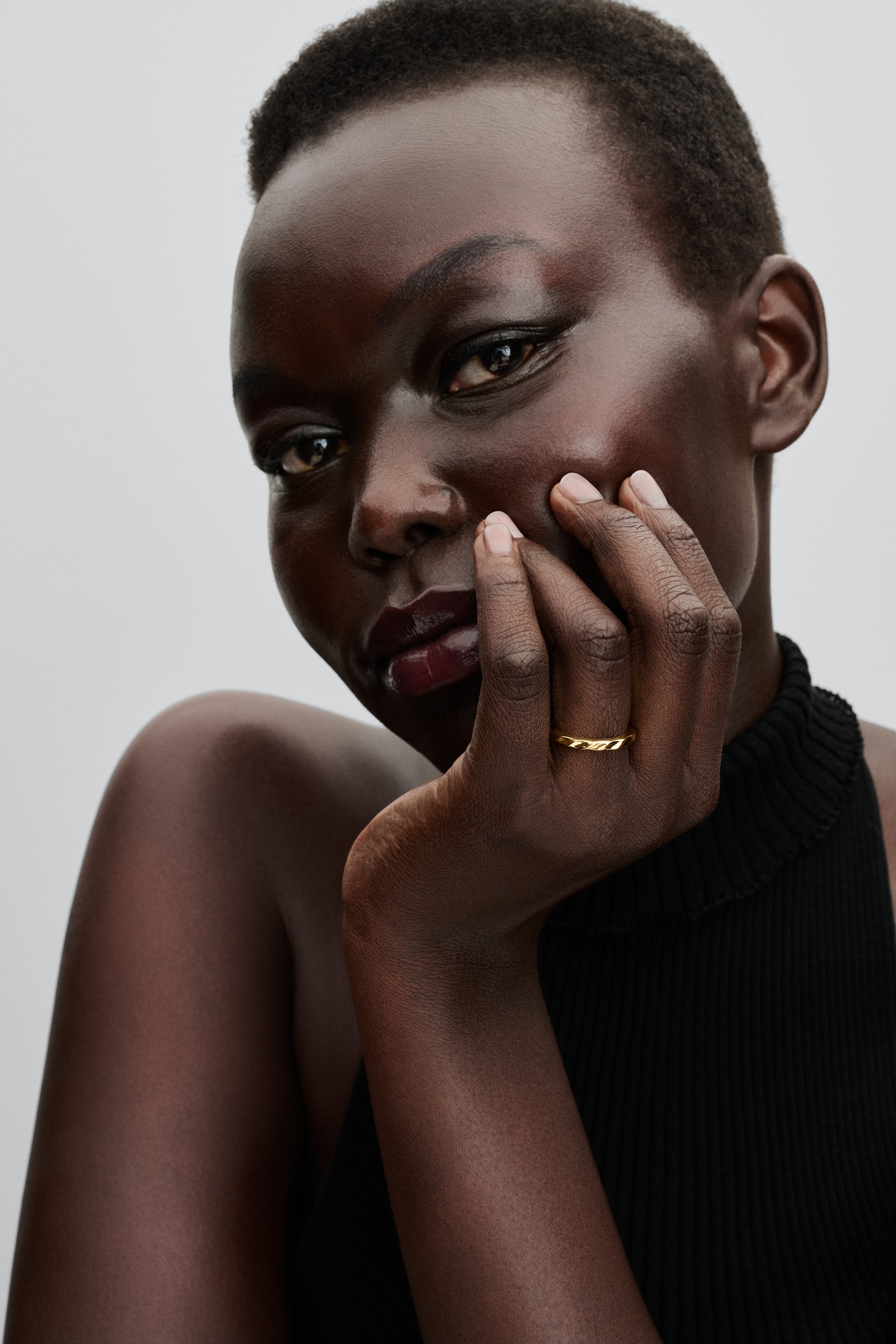 Rippled 14K Gold-Plated Ring