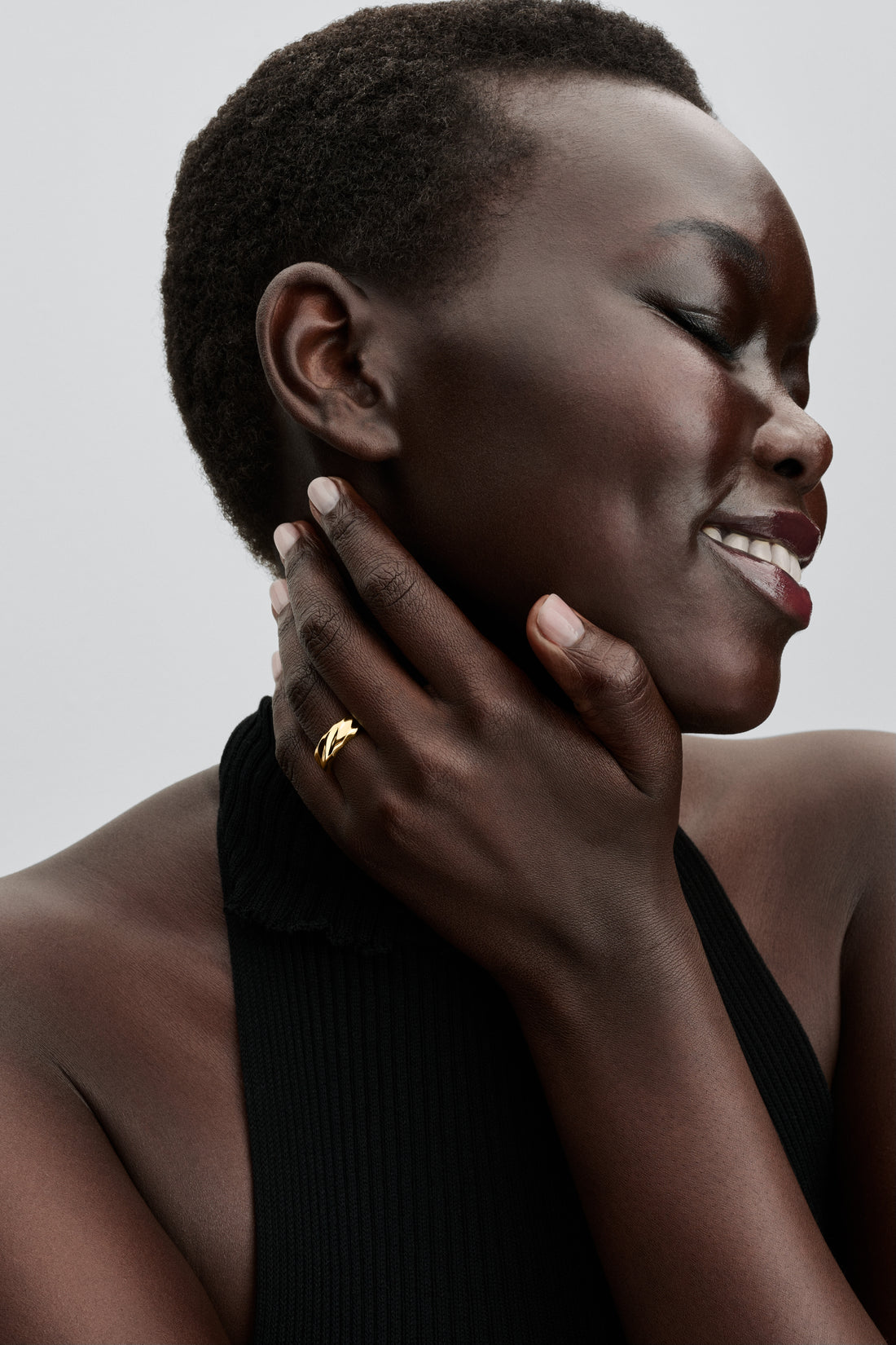 Rippled 14K Gold-Plated Ring