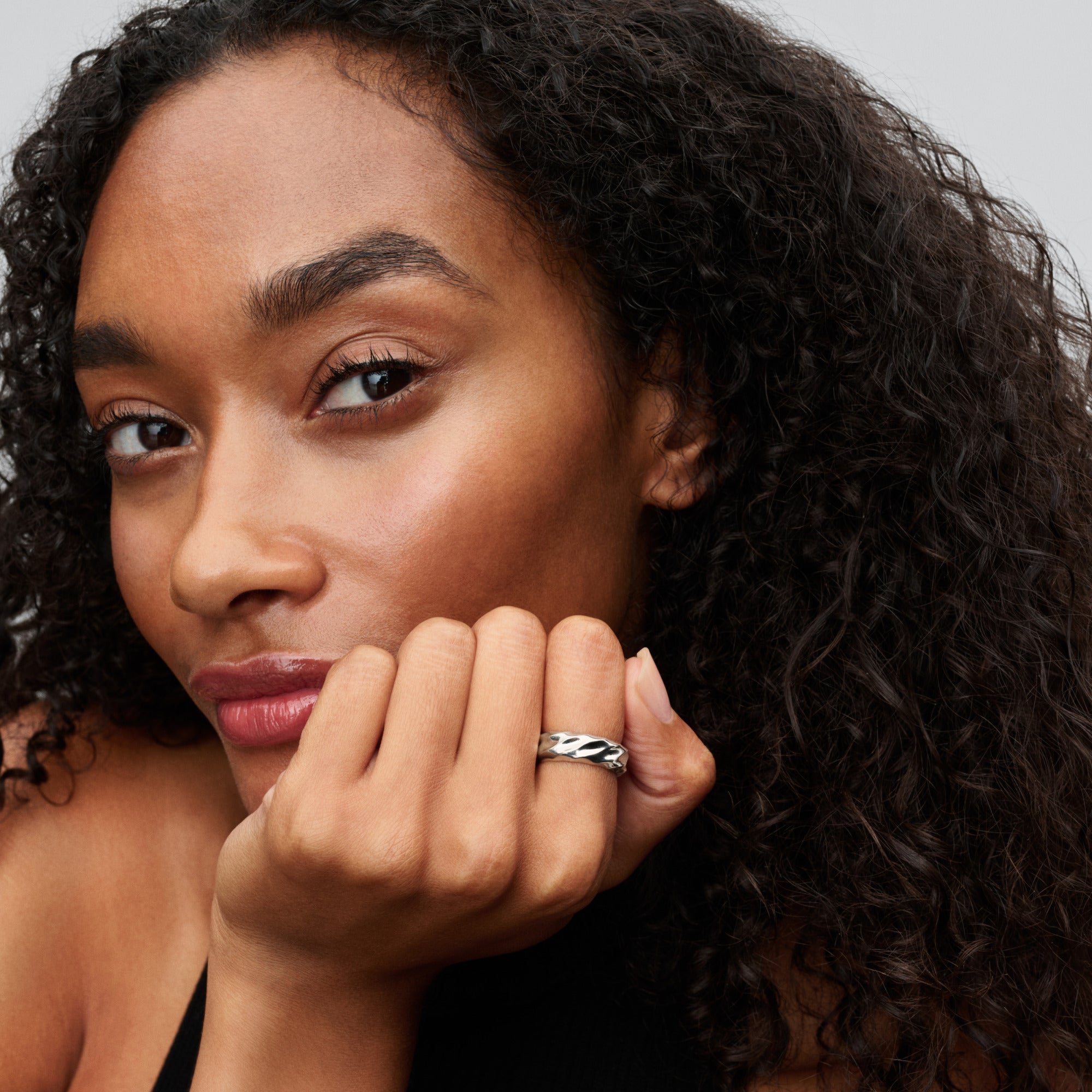 Rippled Sterling Silver Ring