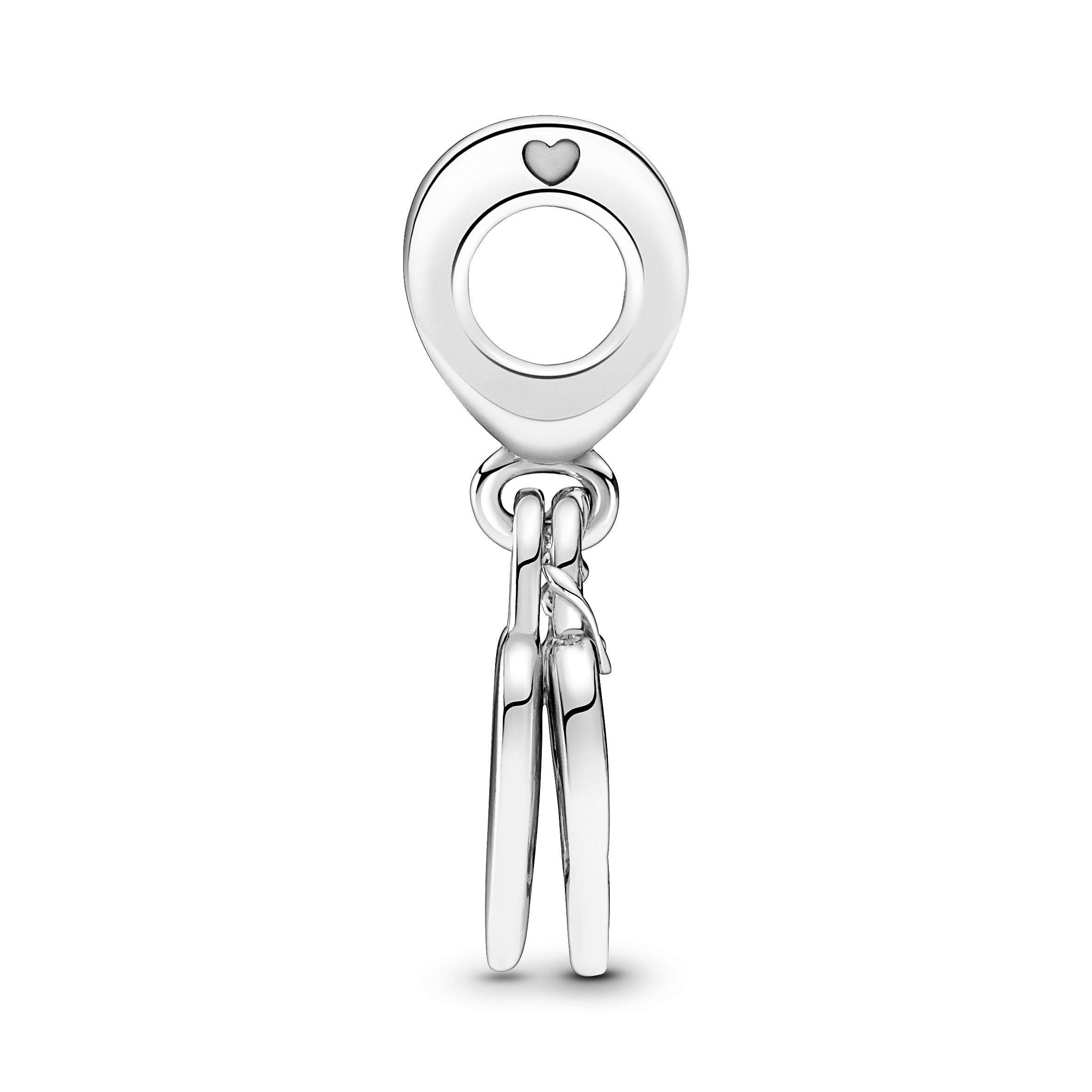 Rose Heart Sterling Silver Double Dangle