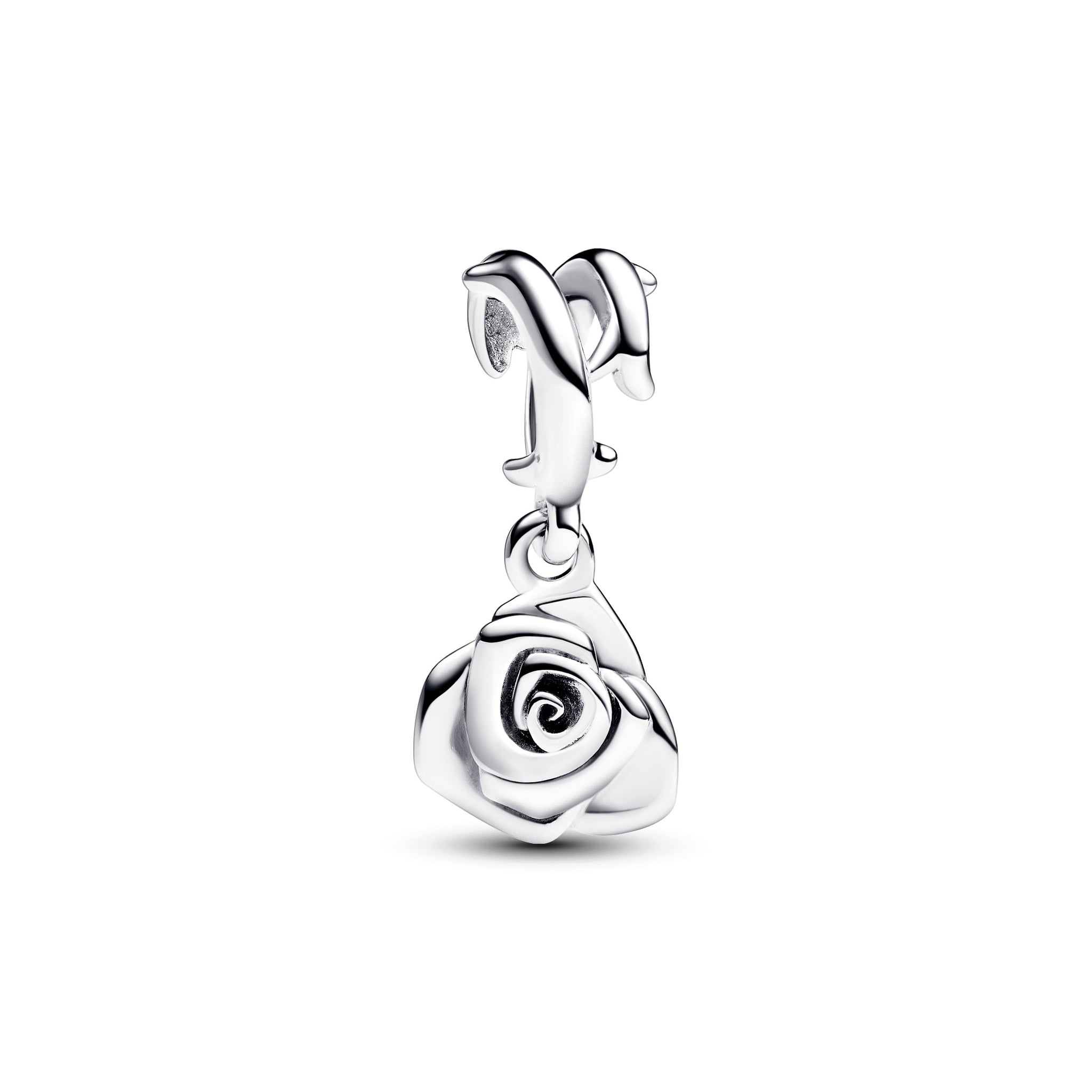 Rose Sterling Silver Dangle