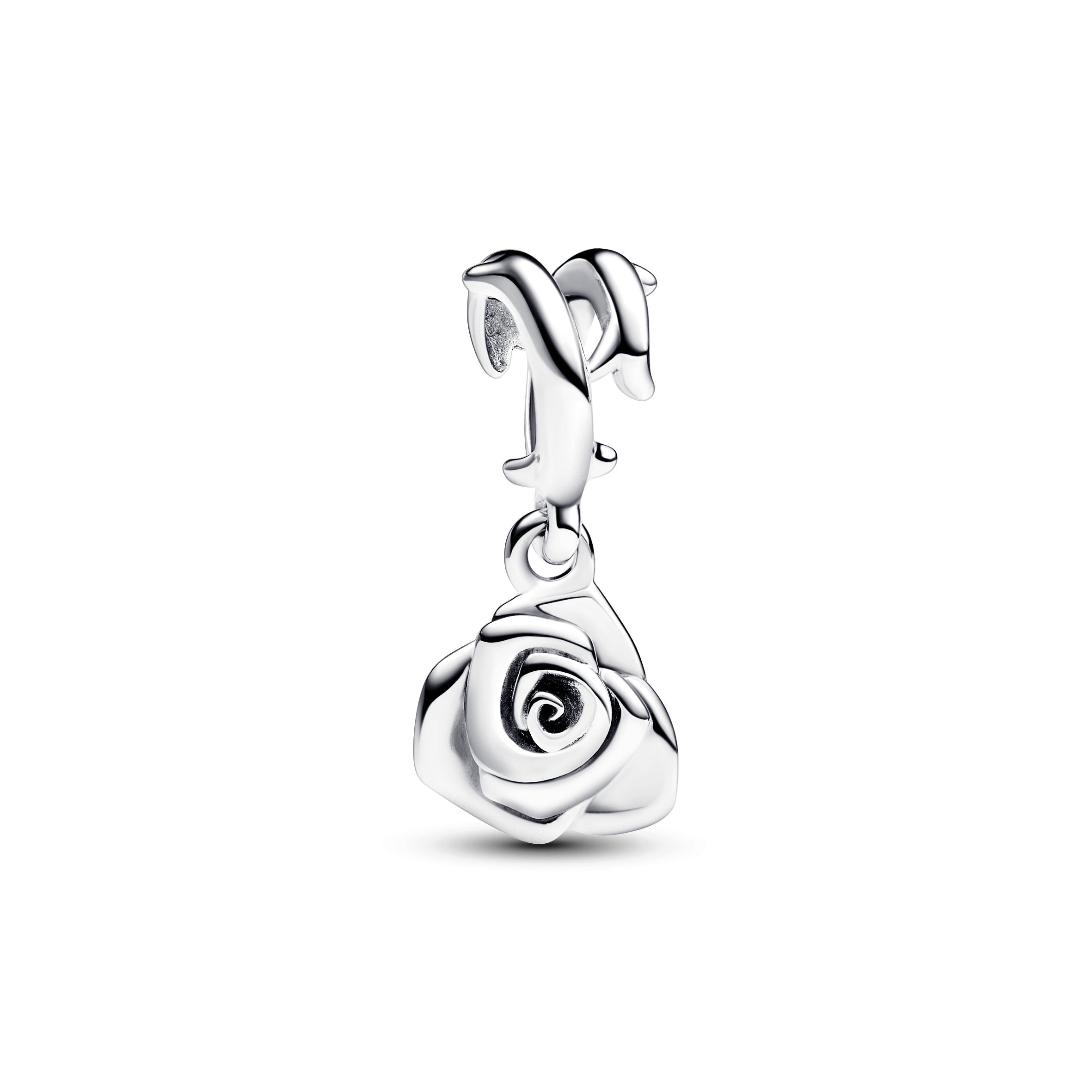 Rose Sterling Silver Dangle