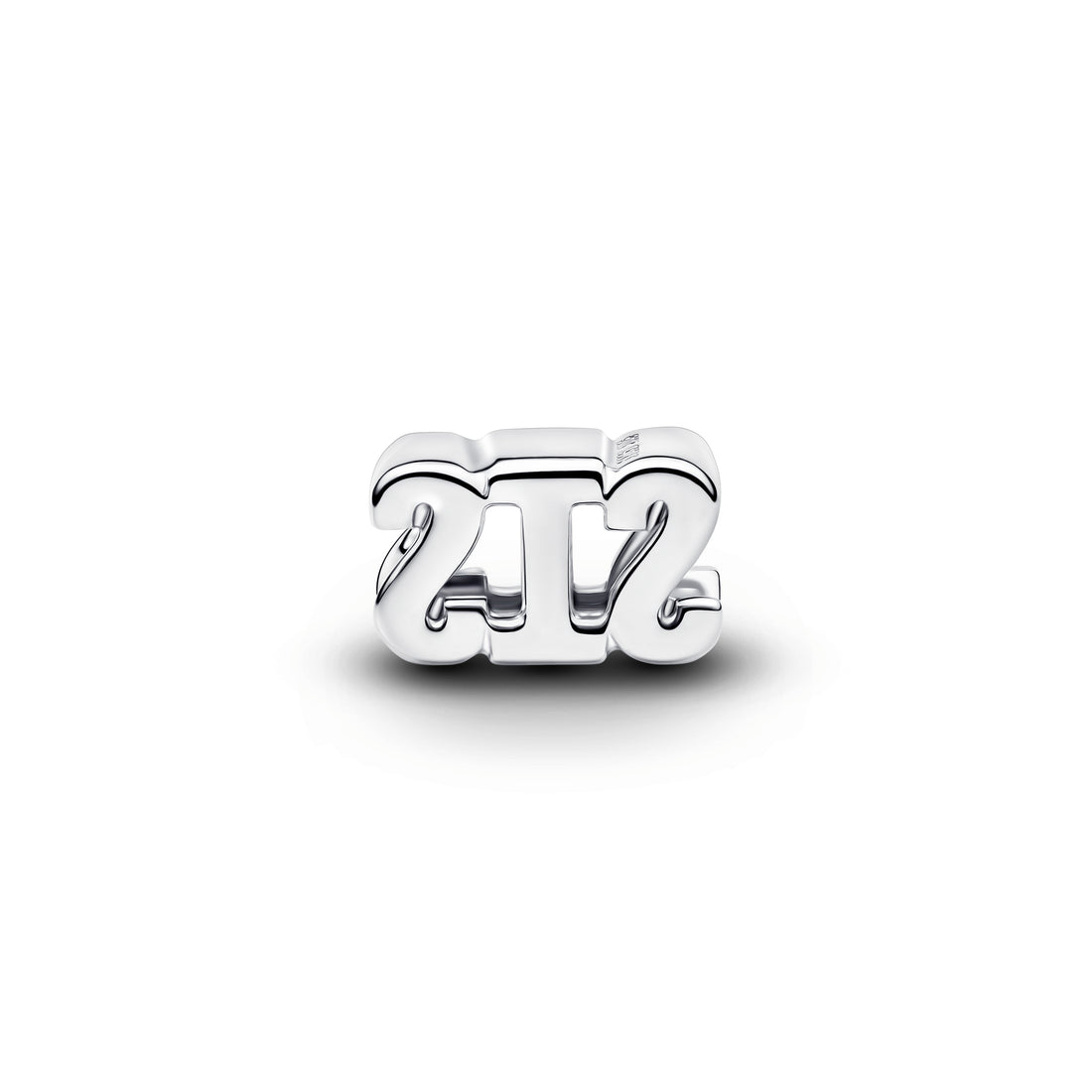 Sis Sterling Silver Charm With Clear Cubic Zirconia