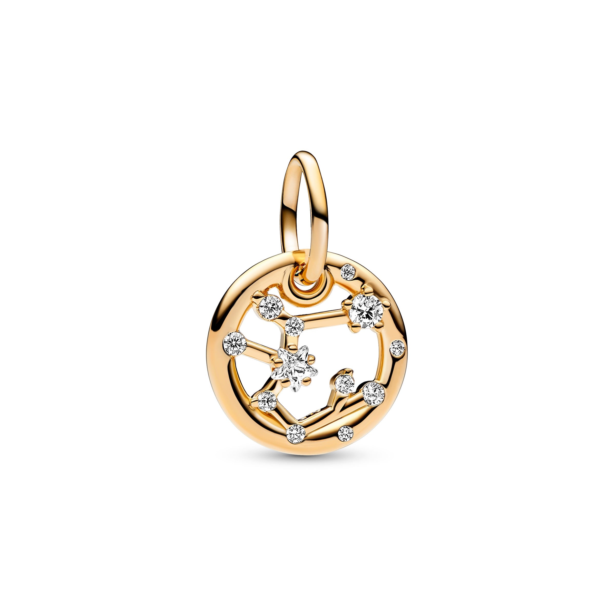 Sagittarius Zodiac 14K Gold-Plated Dangle With Clear Cubic Zirconia
