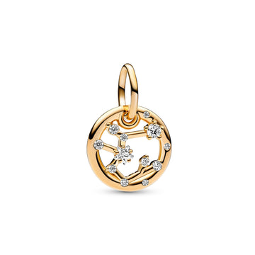 Sagittarius Zodiac 14K Gold-Plated Dangle With Clear Cubic Zirconia