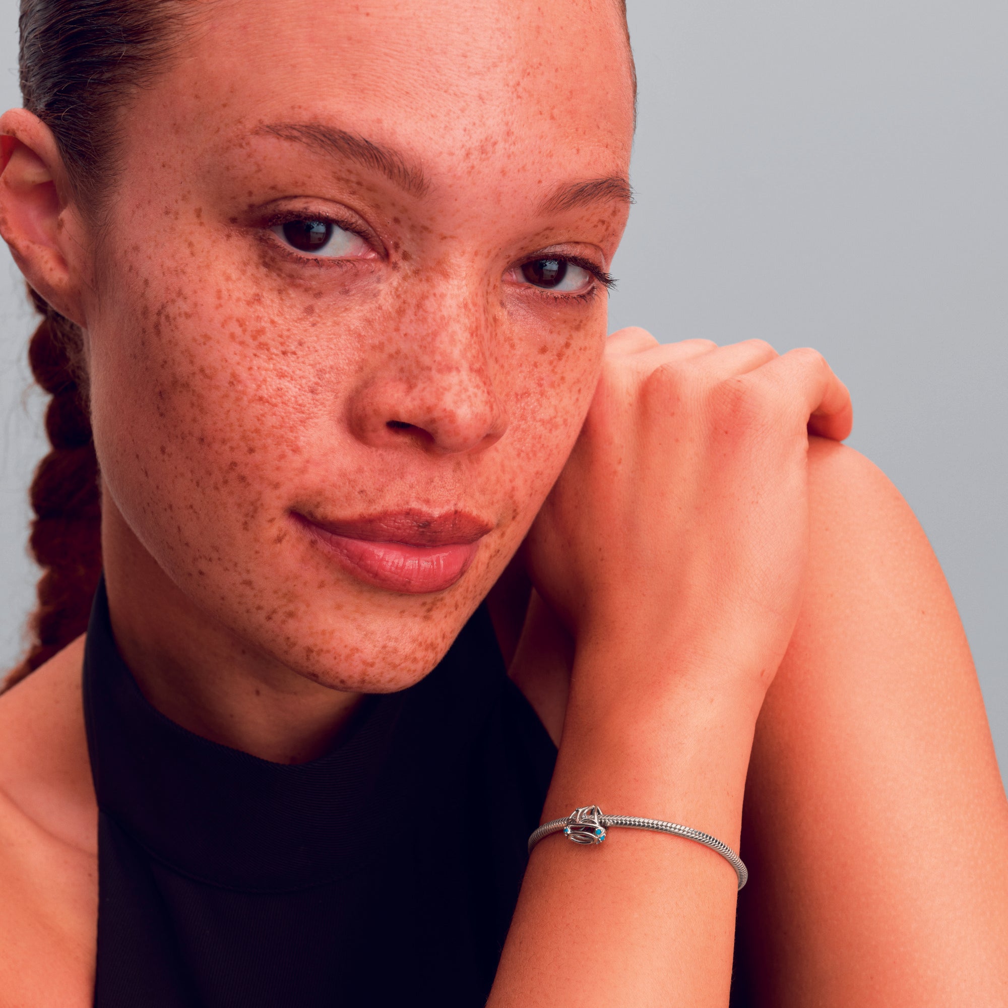 Sailboat Sterling Silver Charm With Clear Cubic Zirconia And Capri Blue Crystal