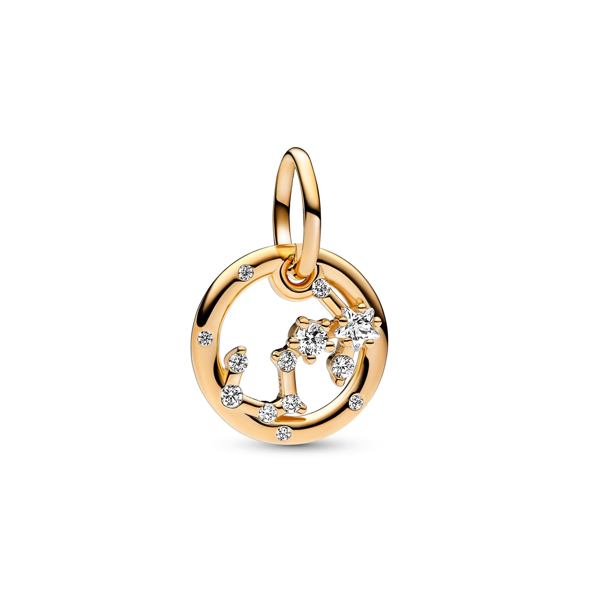 Scorpio Zodiac 14K Gold-Plated Dangle With Clear Cubic Zirconia