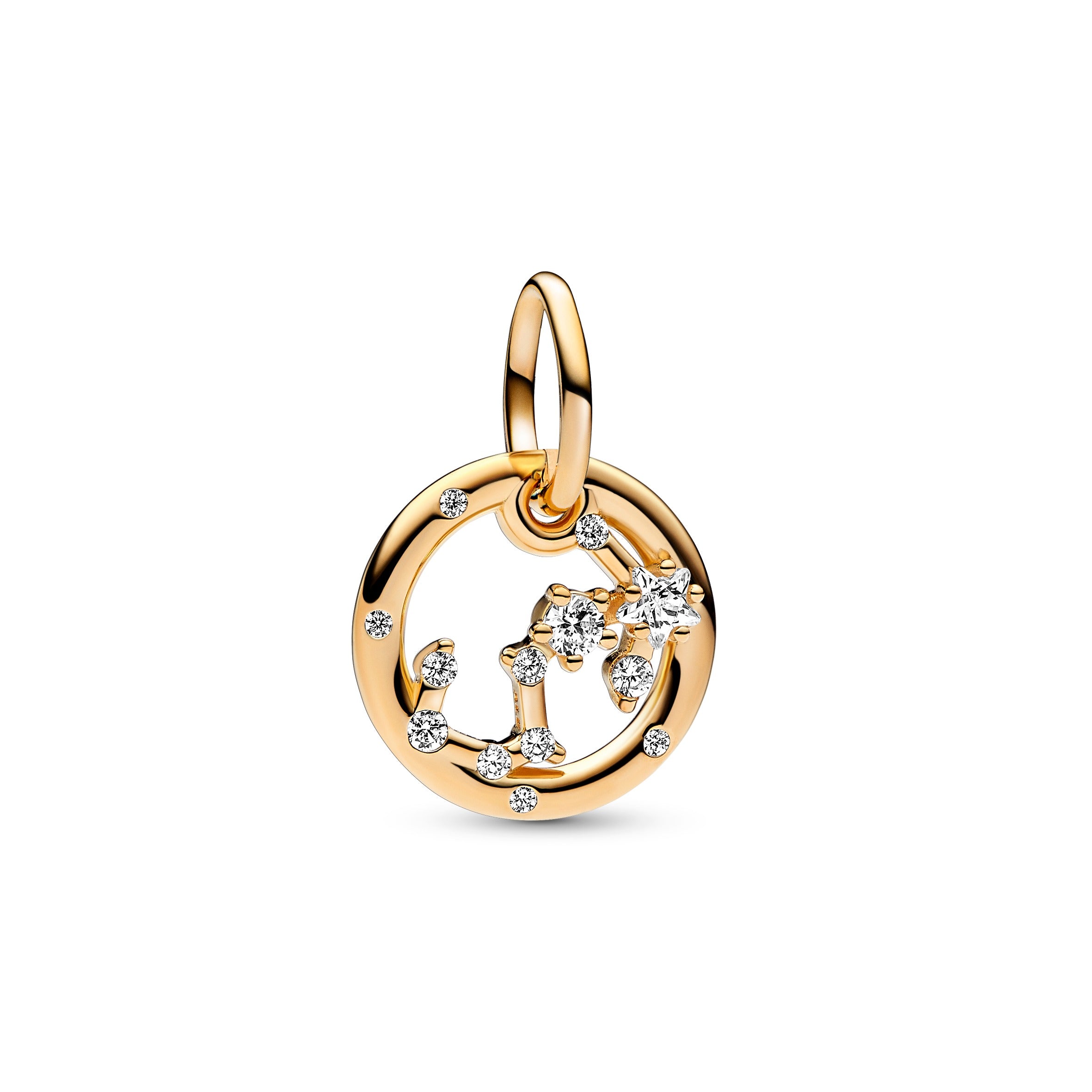 Scorpio Zodiac 14K Gold-Plated Dangle With Clear Cubic Zirconia