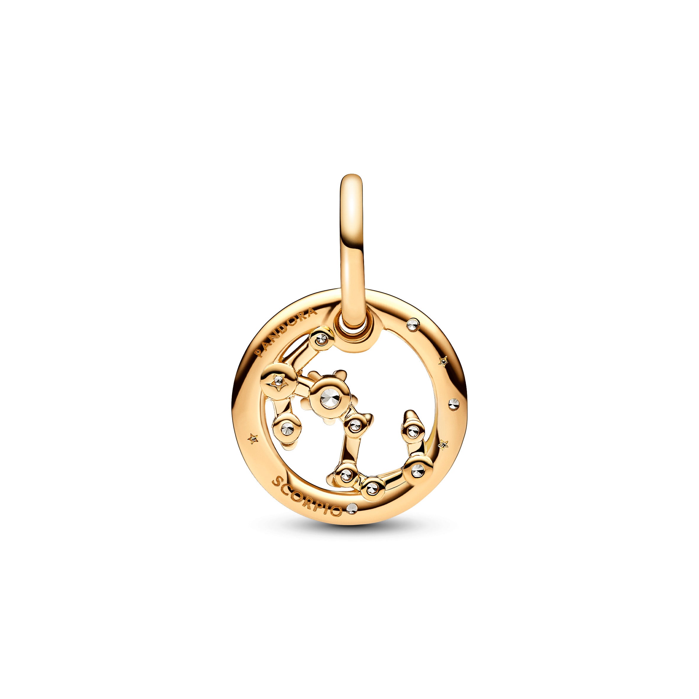 Scorpio Zodiac 14K Gold-Plated Dangle With Clear Cubic Zirconia