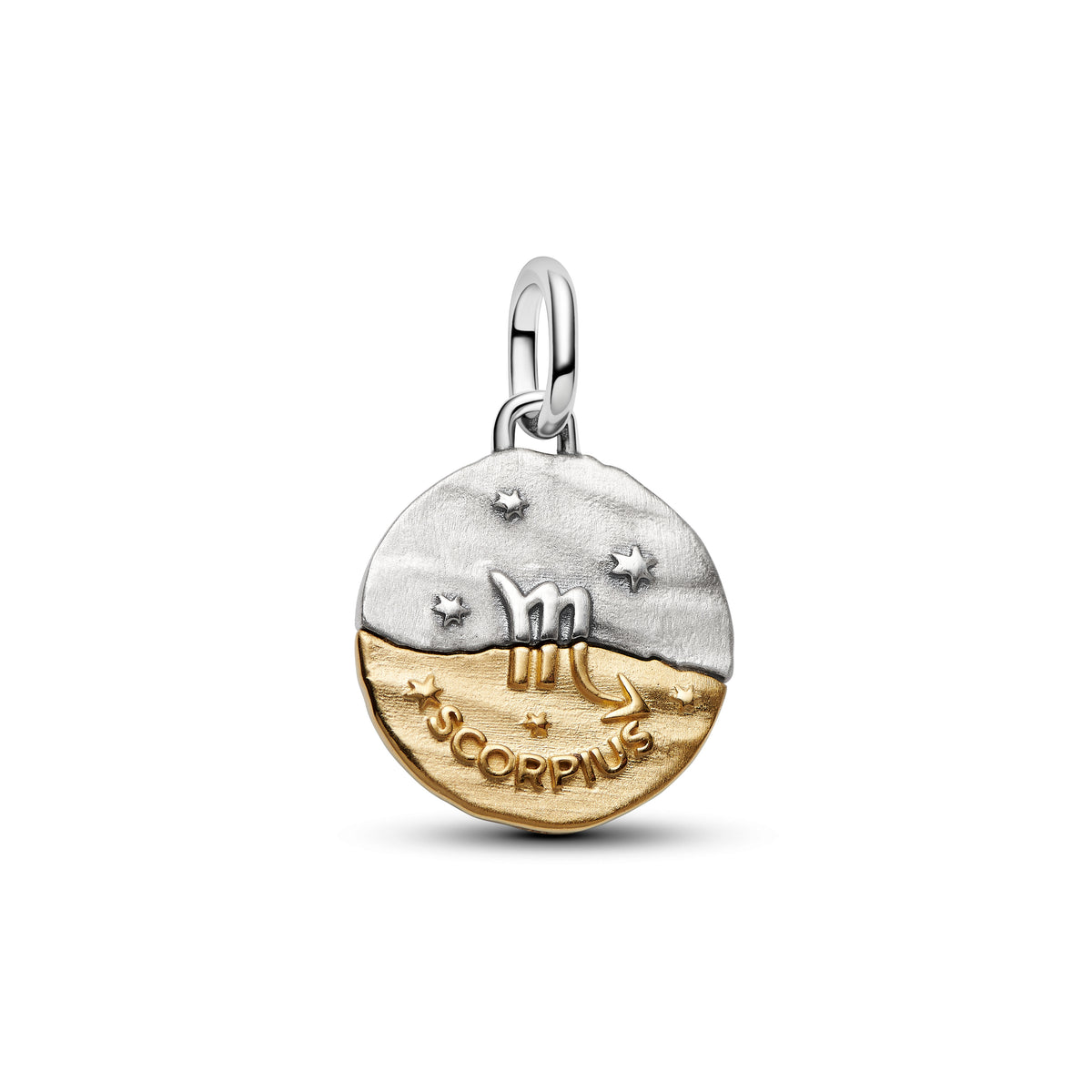 Scorpius Sterling Silver And 14K Gold-Plated Medallion With Clear Cubic Zirconia