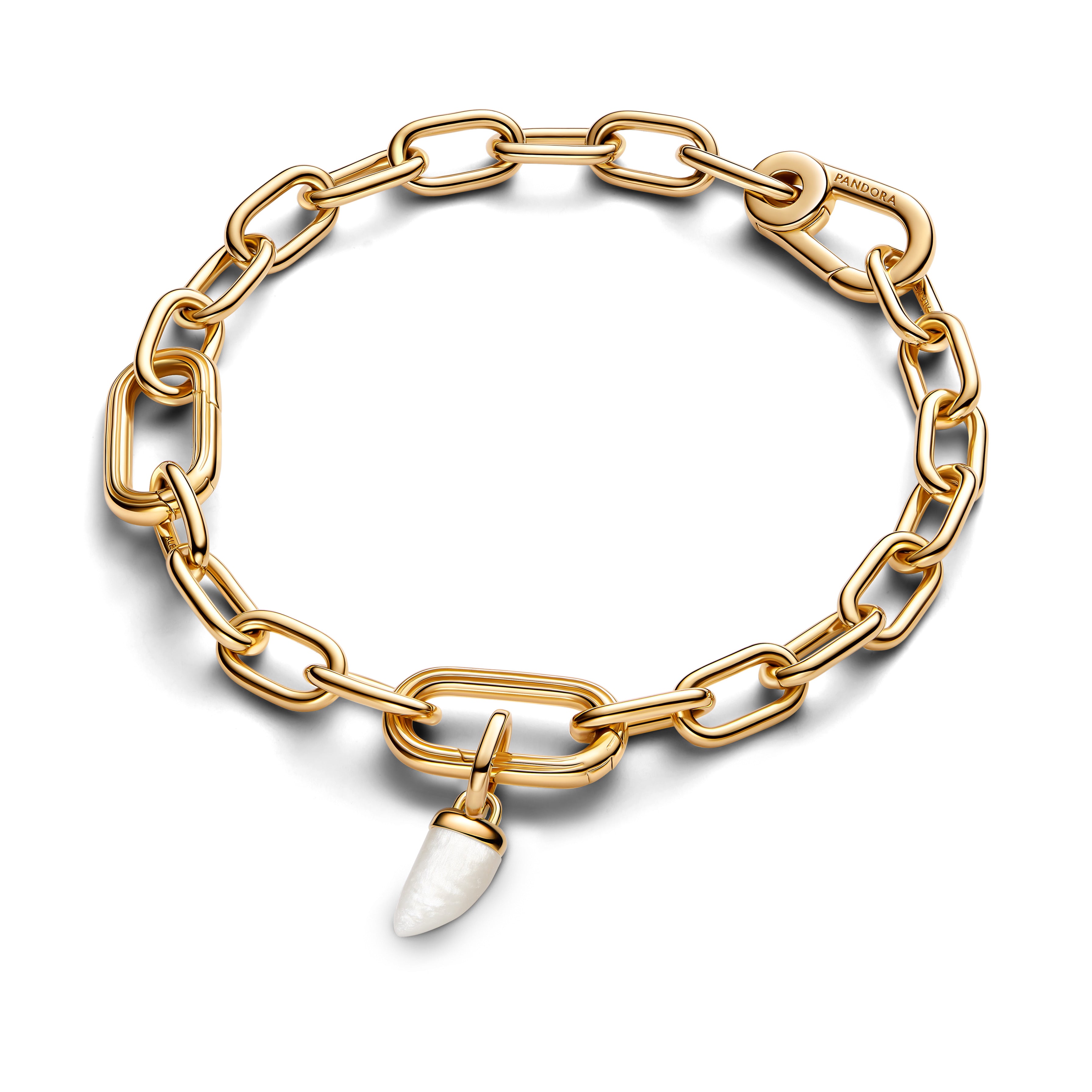 Shark Tooth 14K Gold-Plated Mini Dangle With White Bioresin Man-Made Mother Of Pearl