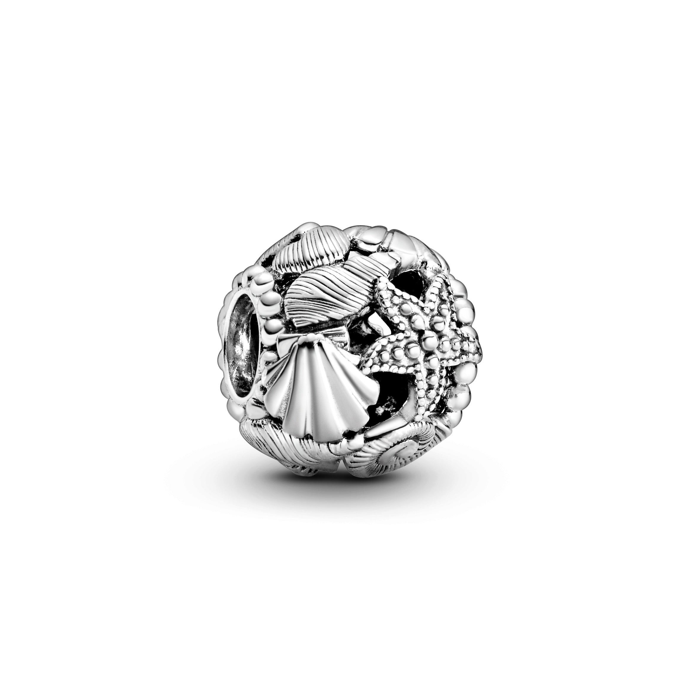 Shell And Starfish Sterling Silver Charm