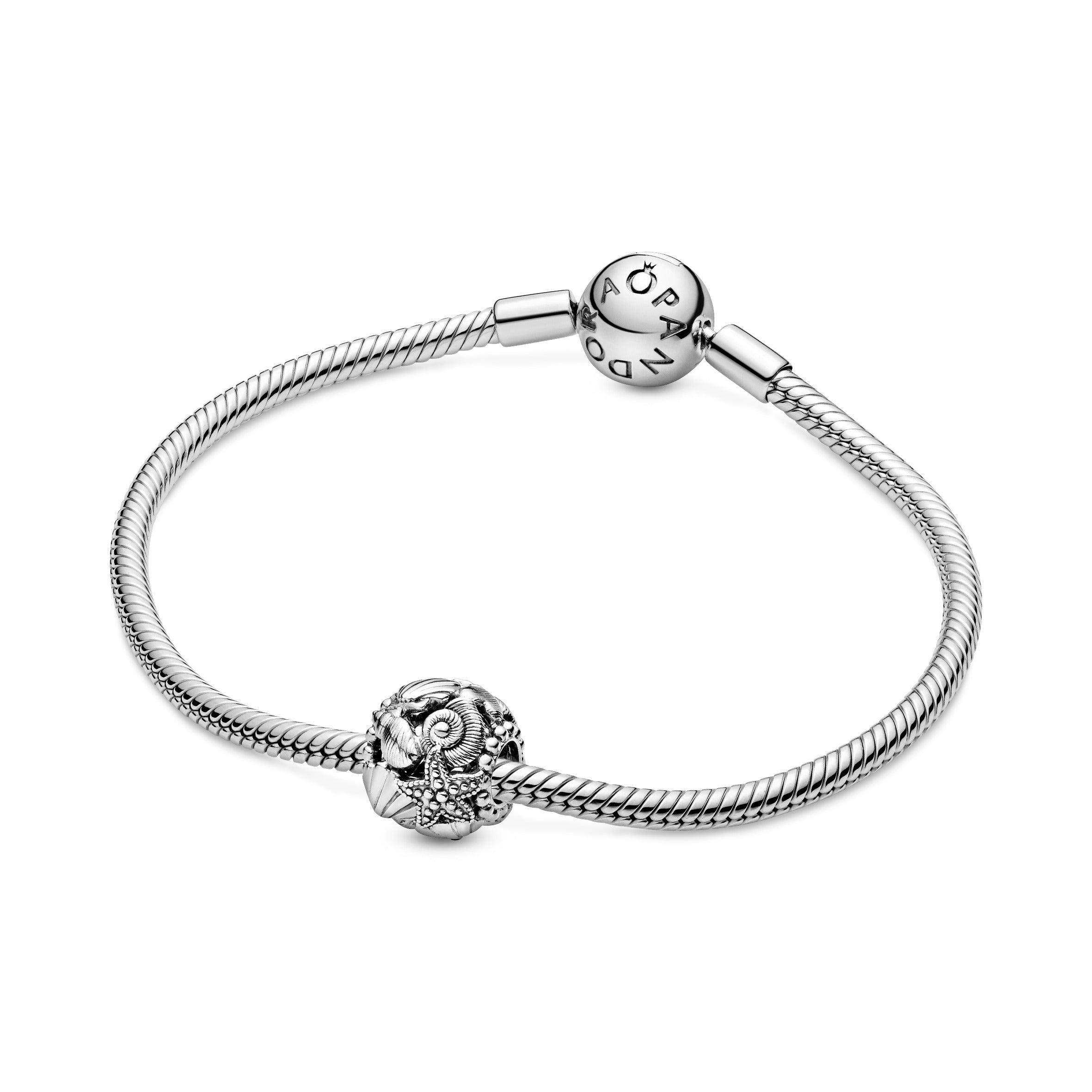 Shell And Starfish Sterling Silver Charm