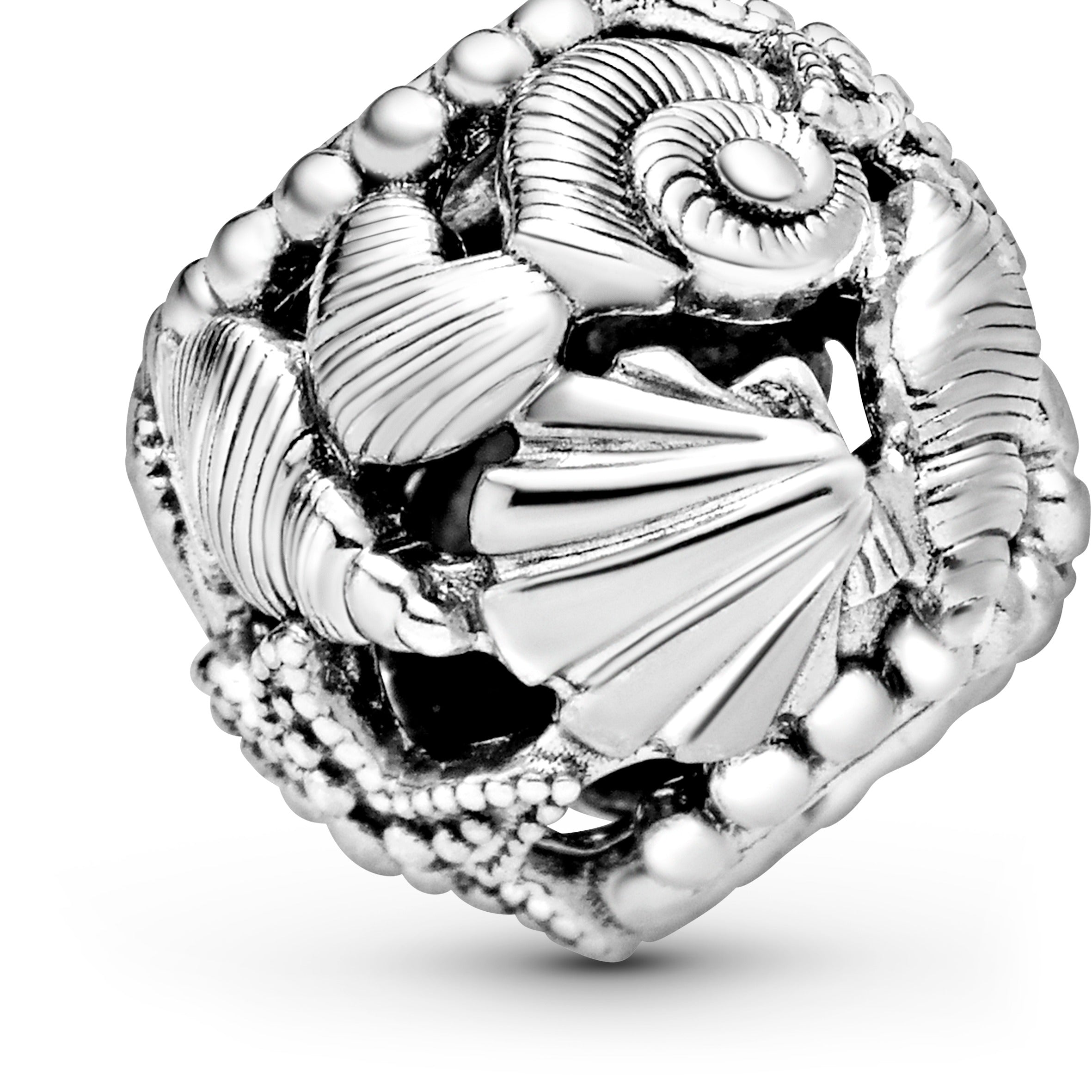 Shell And Starfish Sterling Silver Charm
