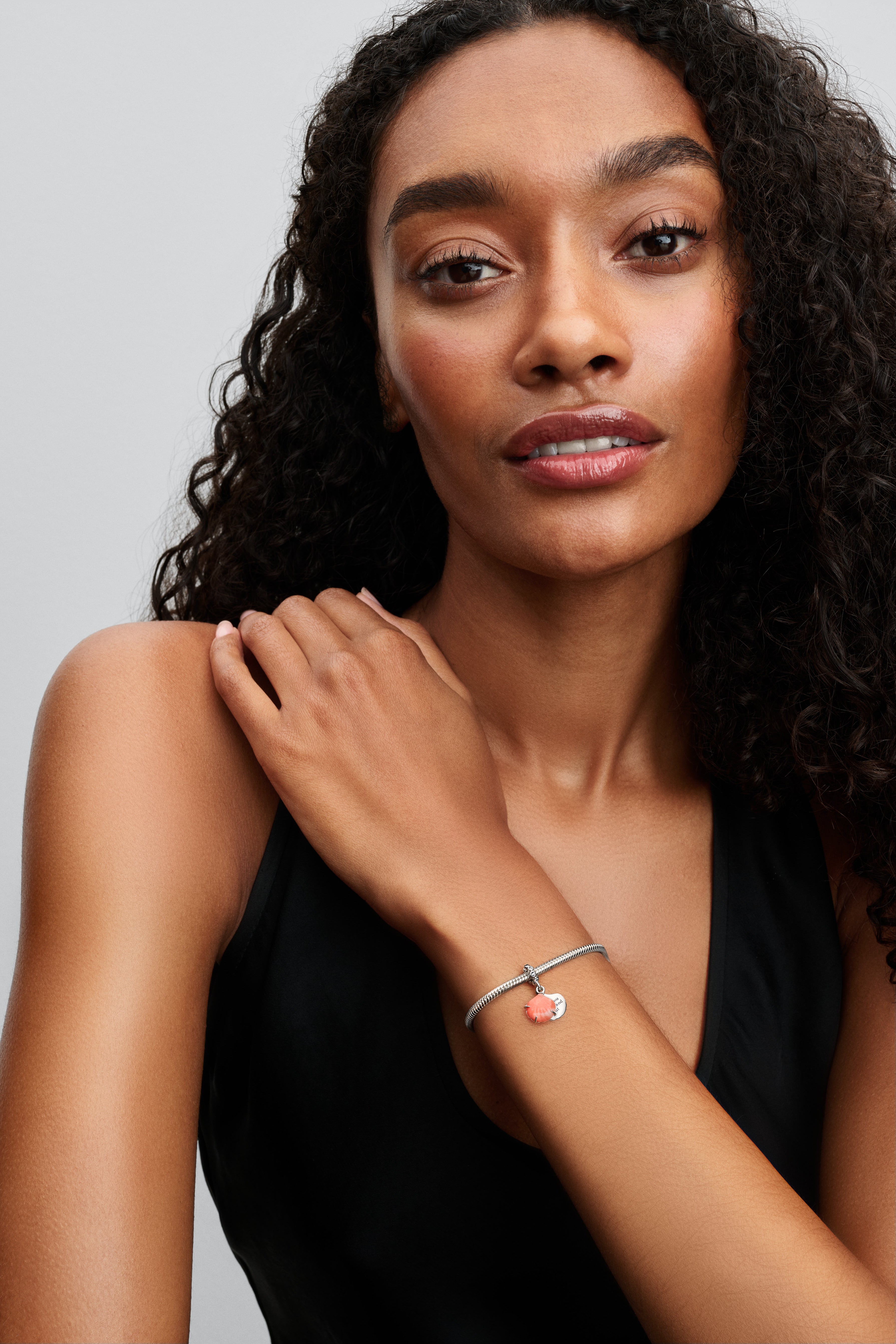 Shell Sterling Silver Double Dangle With Clear Cubic Zirconia And Imitation Coral