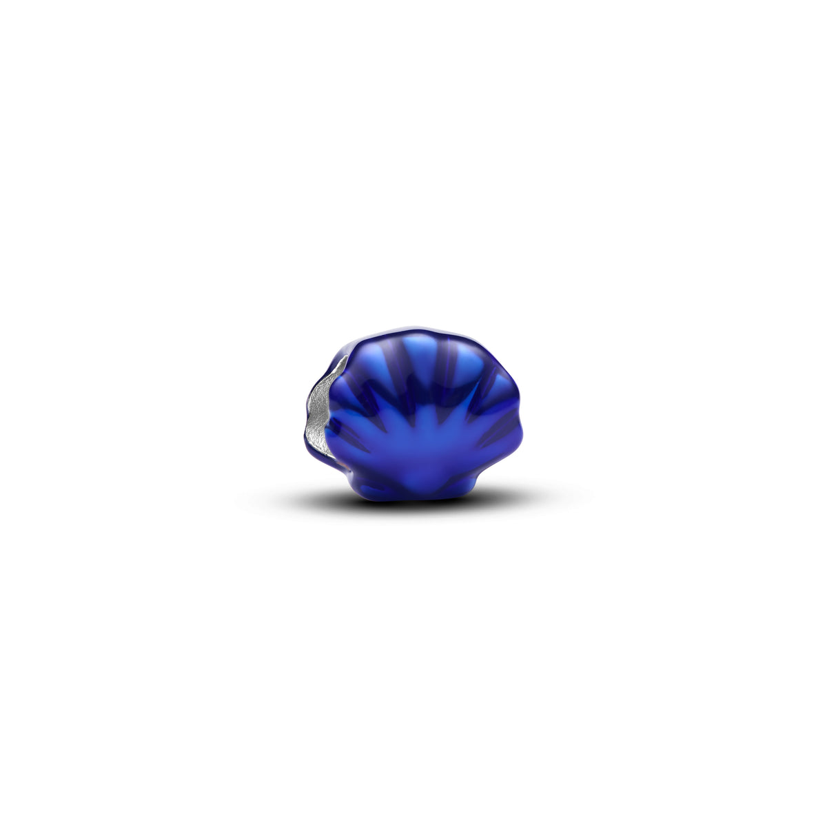 Shell Sterling Silver Mini Charm With Blue Enamel