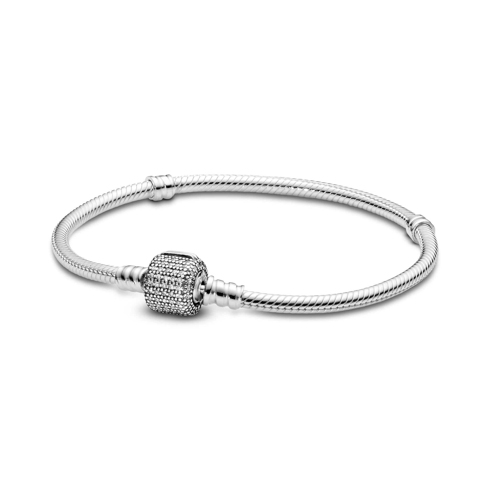 Silver Bracelet With Clear Cubic Zirconia