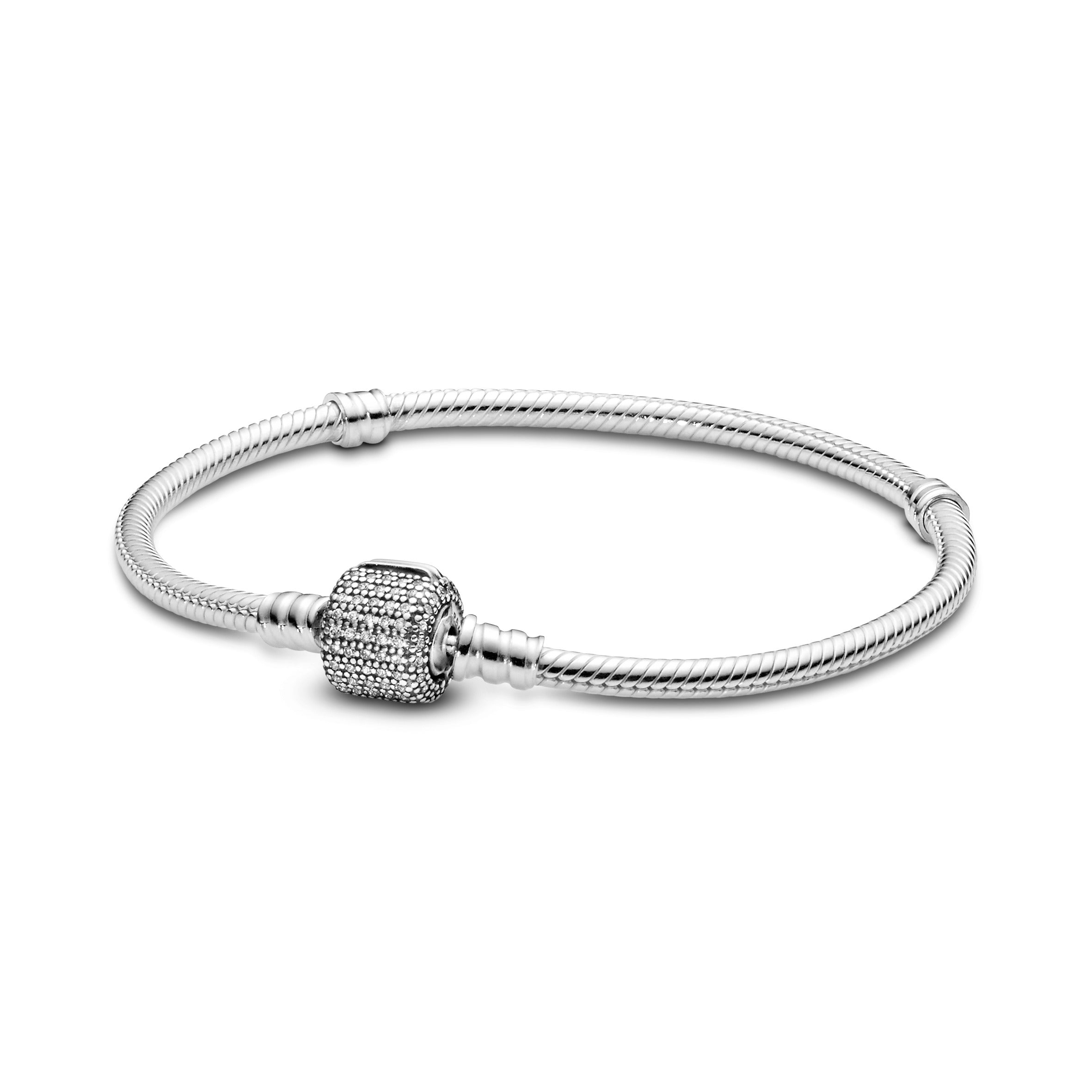Silver Bracelet With Clear Cubic Zirconia