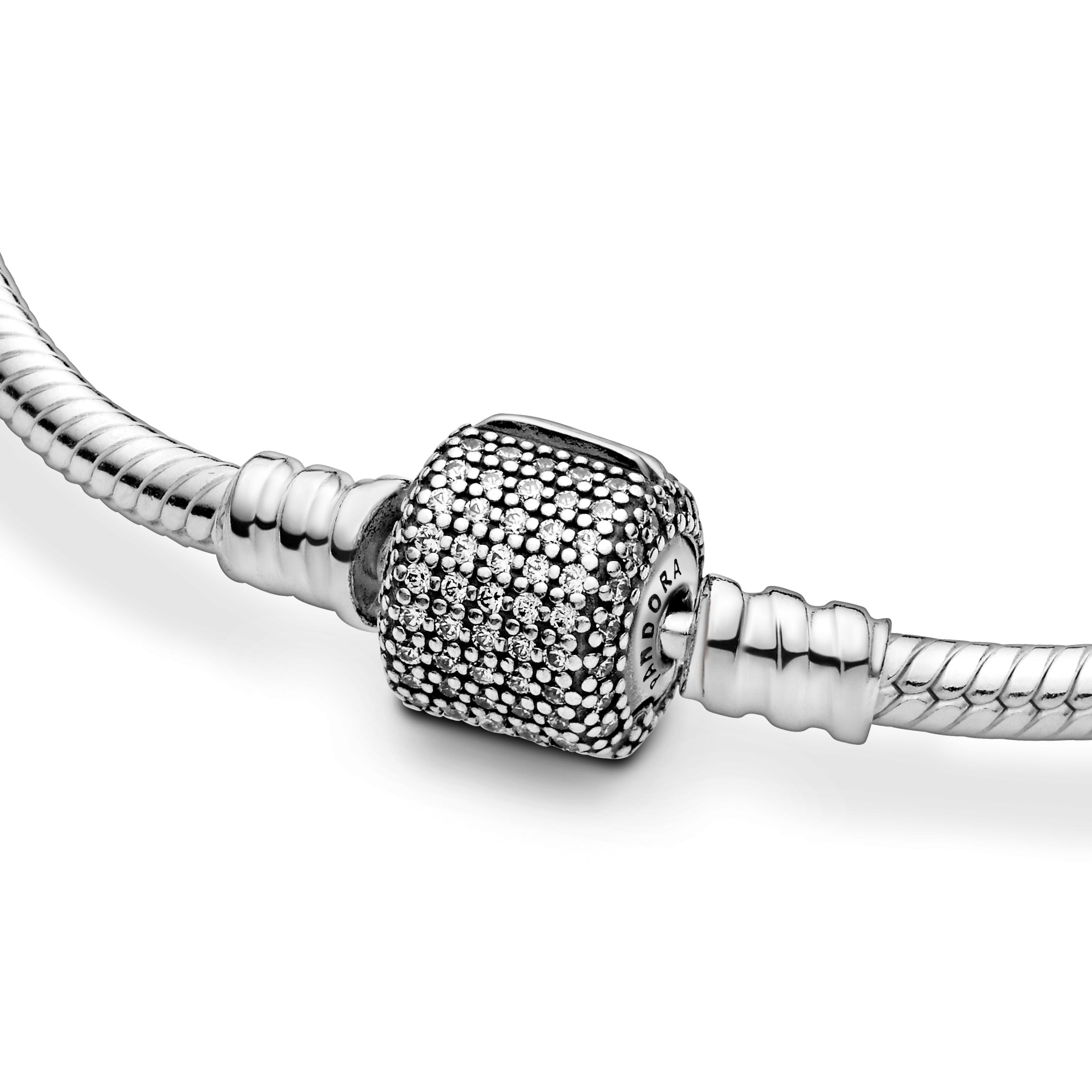 Silver Bracelet With Clear Cubic Zirconia