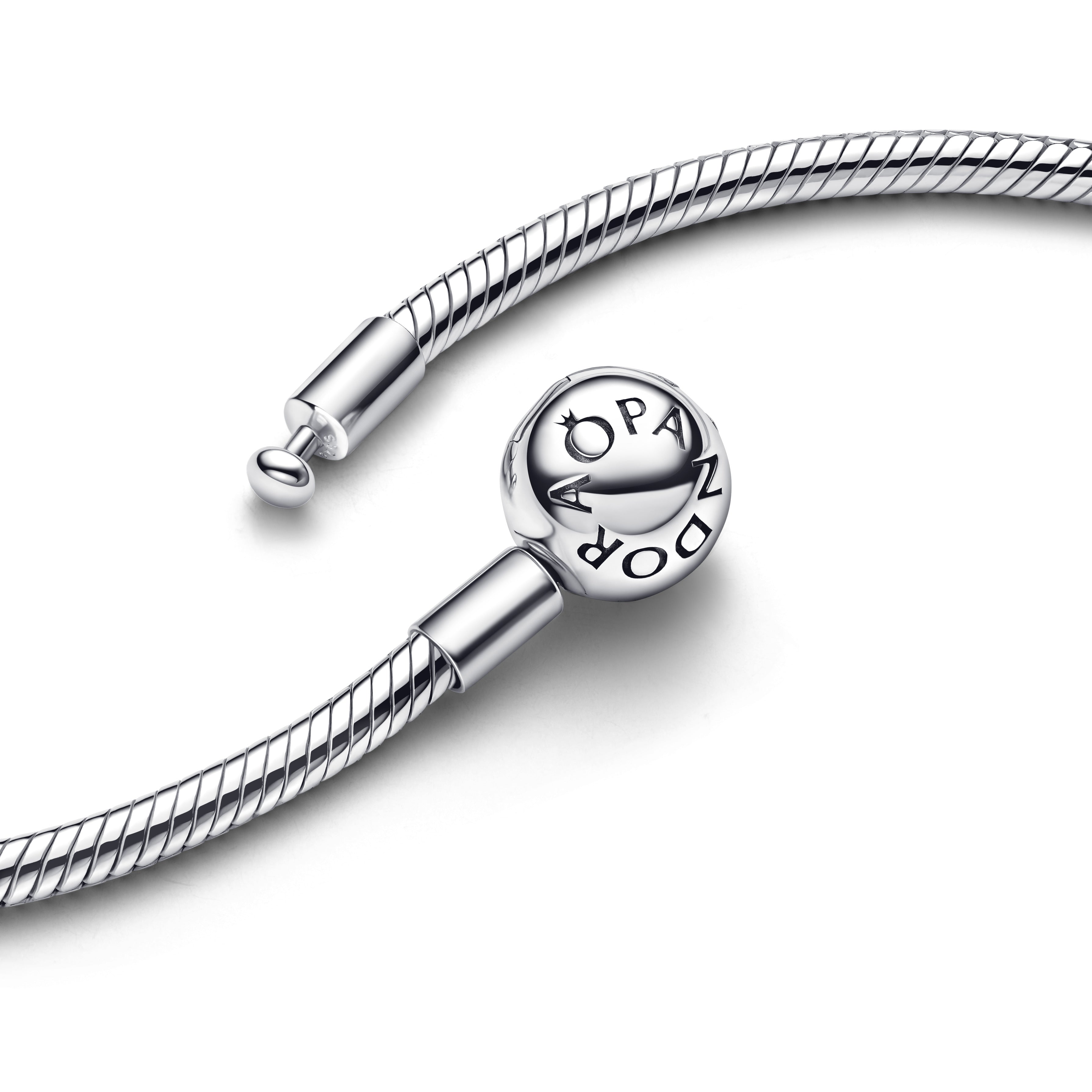 Silver Necklace With Round Clasp