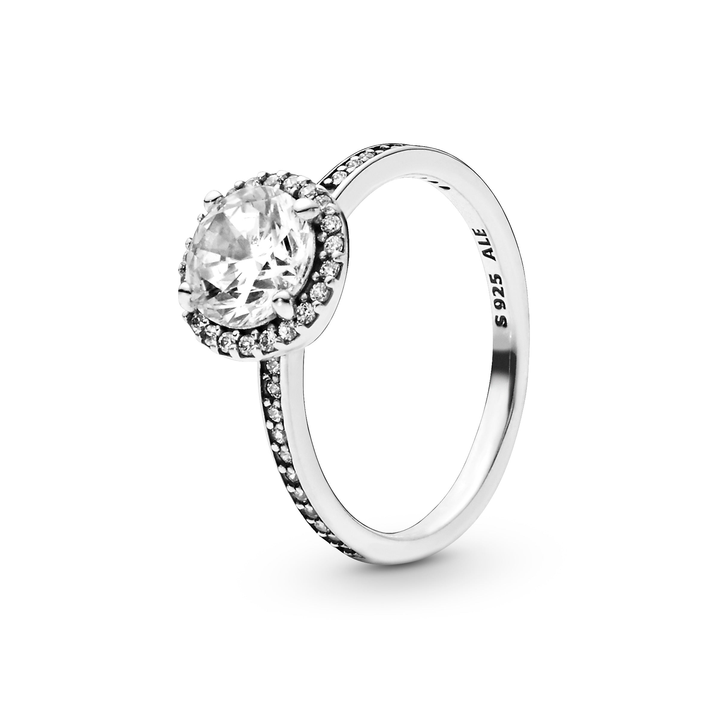 Silver Ring With Clear Cubic Zirconia