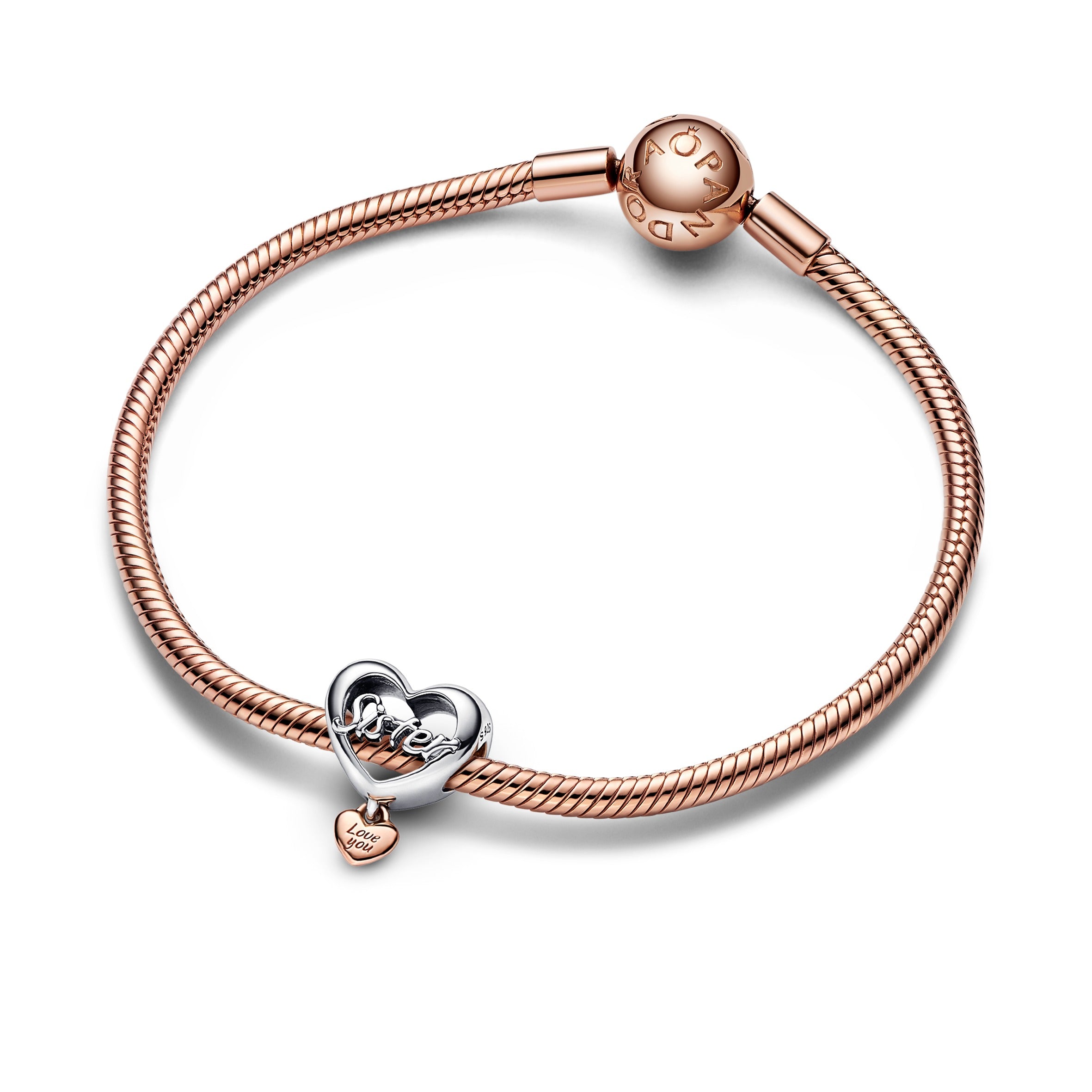 Sister Sterling Silver And 14K Rose Gold-Plated Charm