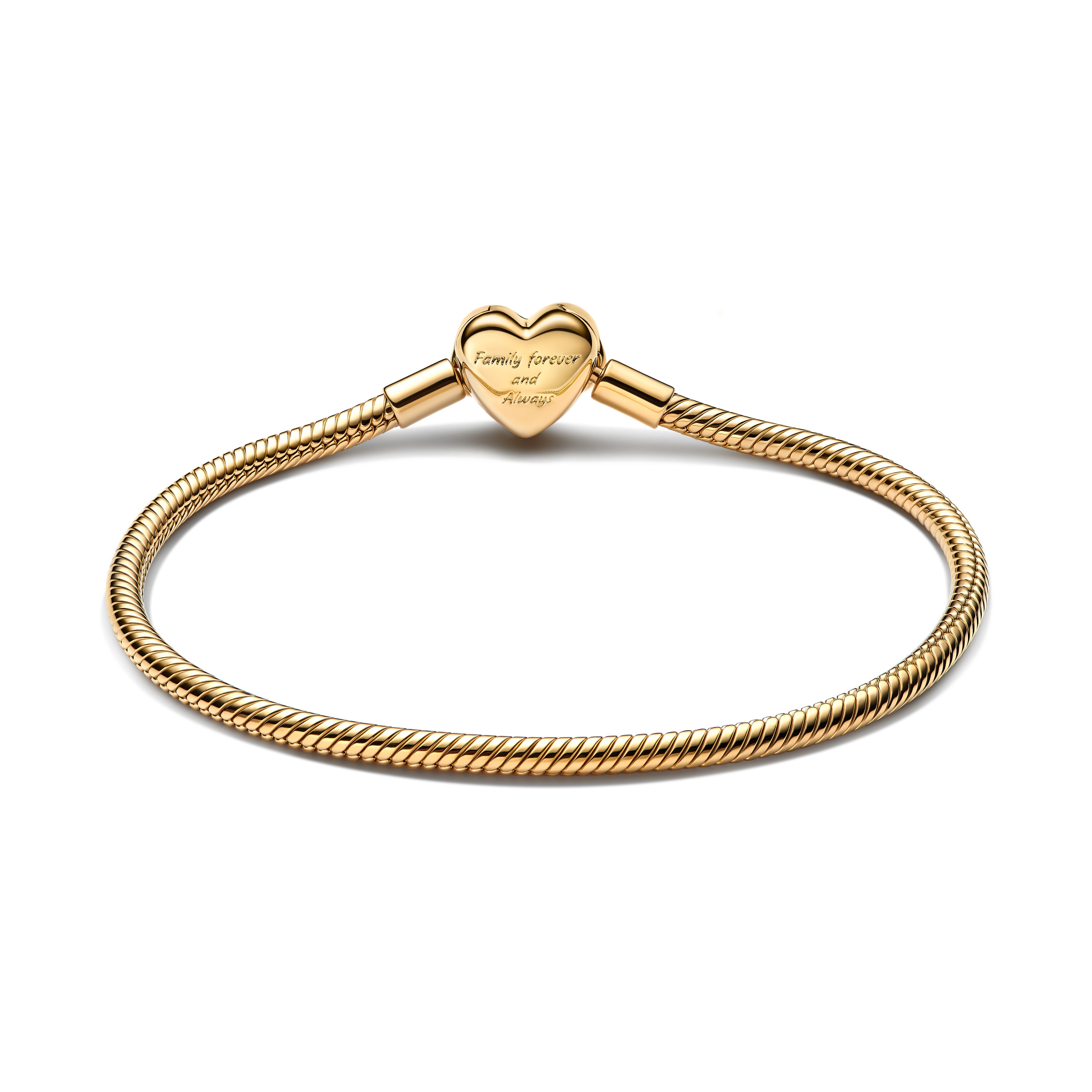 Snake Chain 14K Gold-Plated Bracelet With Clear Cubic Zirconia