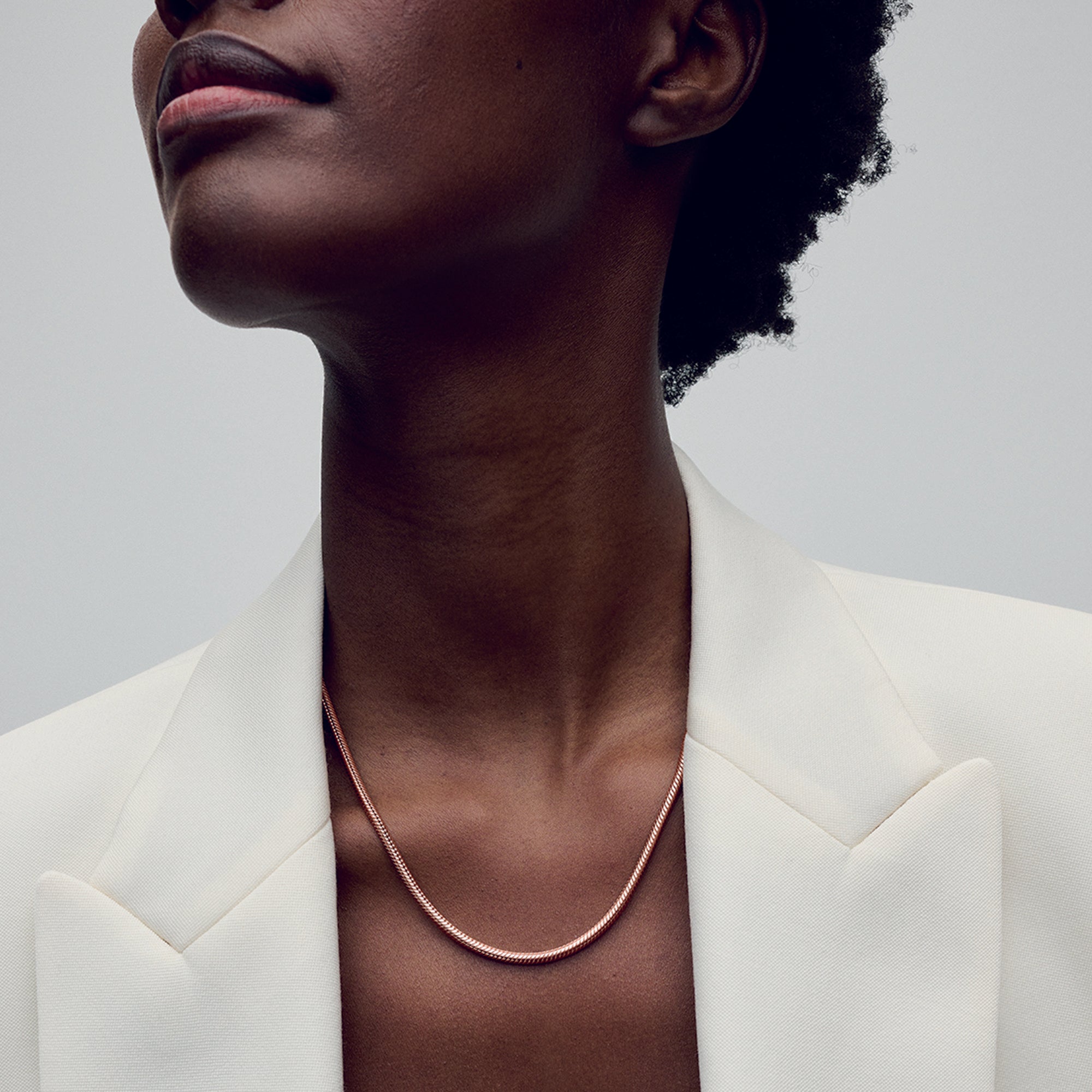 Snake Chain 14K Rose Gold-Plated Necklace