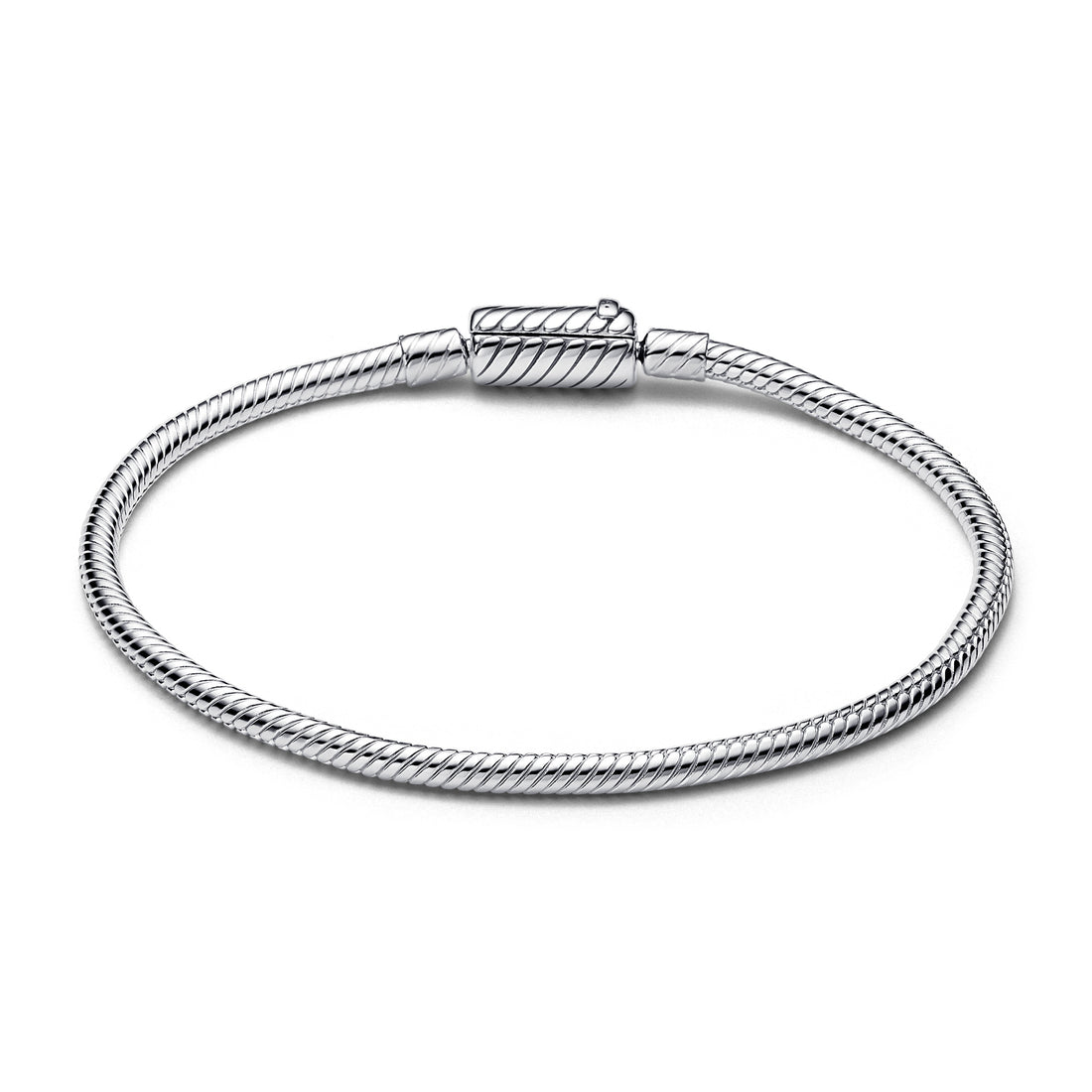 Snake Chain Sterling Silver Bracelet With Magnetic Clasp