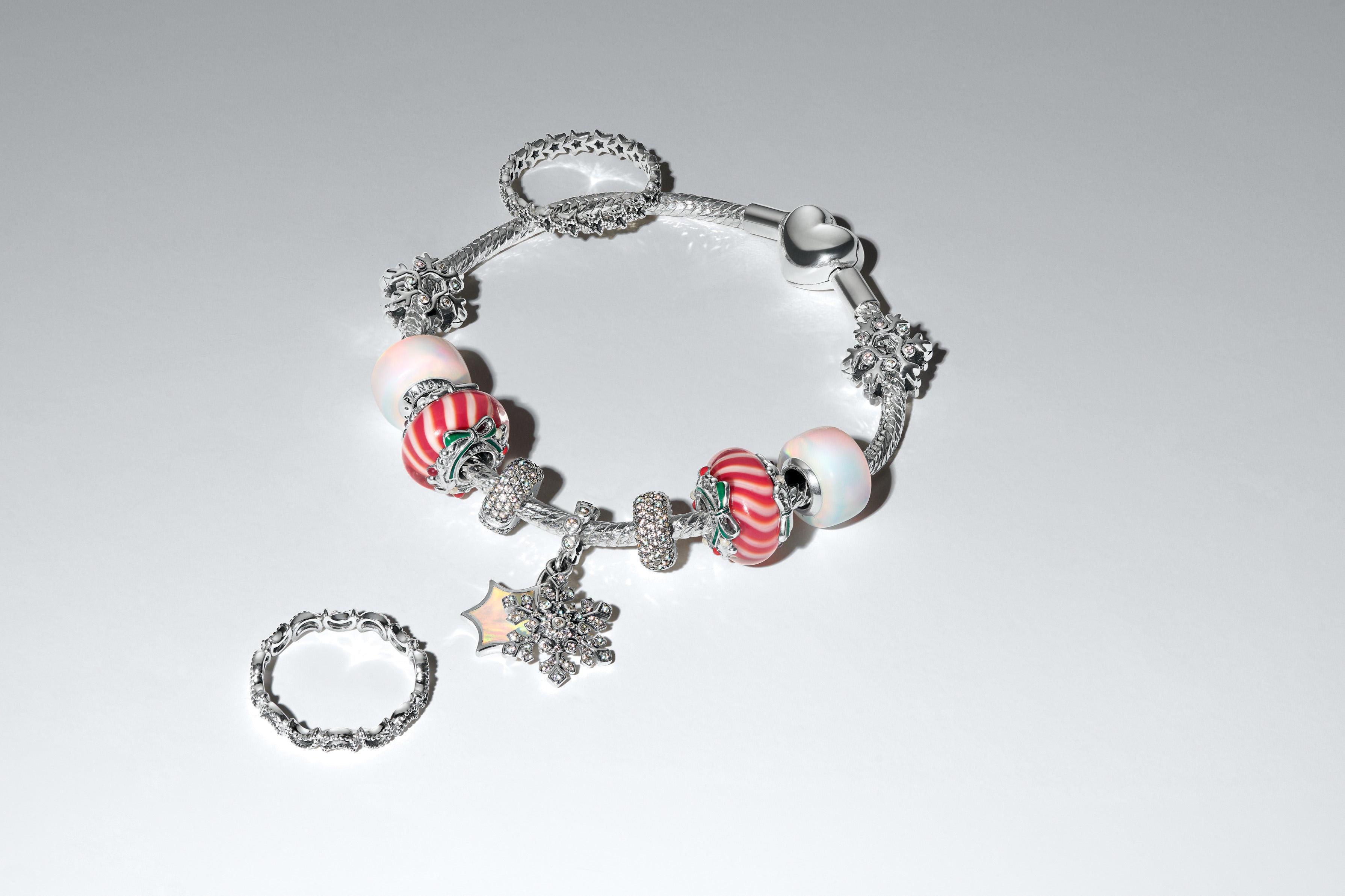 Snowflake Sterling Silver Double Dangle With Clear Cubic Zirconia And Aurora Lab-Grown Opal Resin