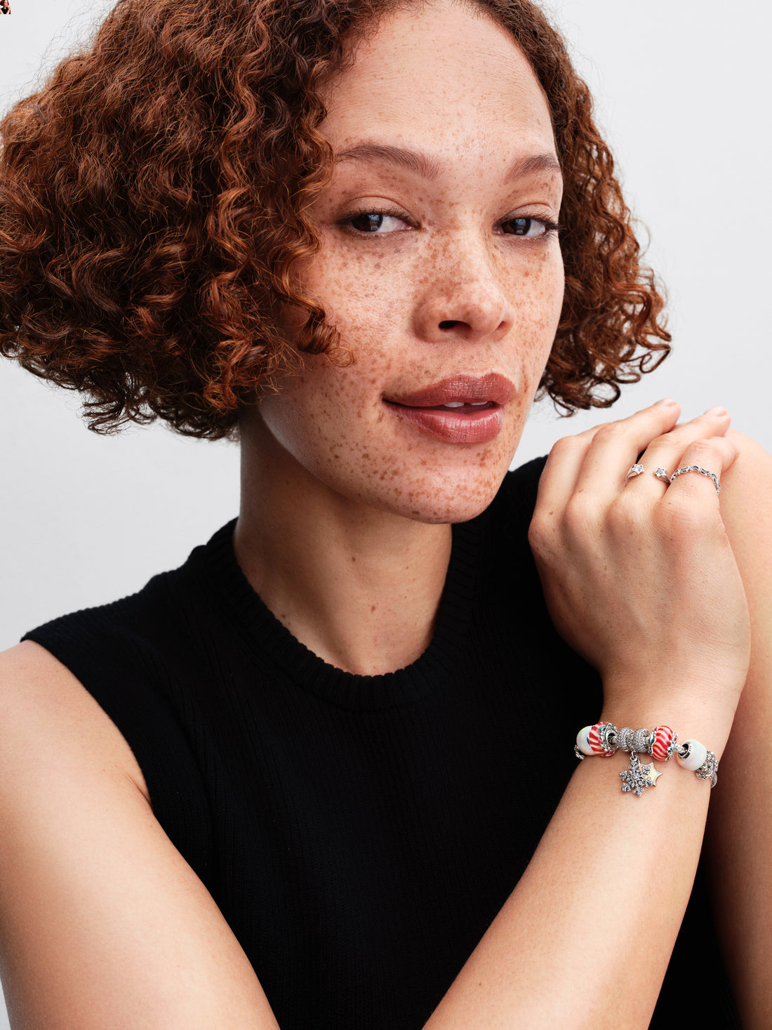 Snowflake Sterling Silver Double Dangle With Clear Cubic Zirconia And Aurora Lab-Grown Opal Resin