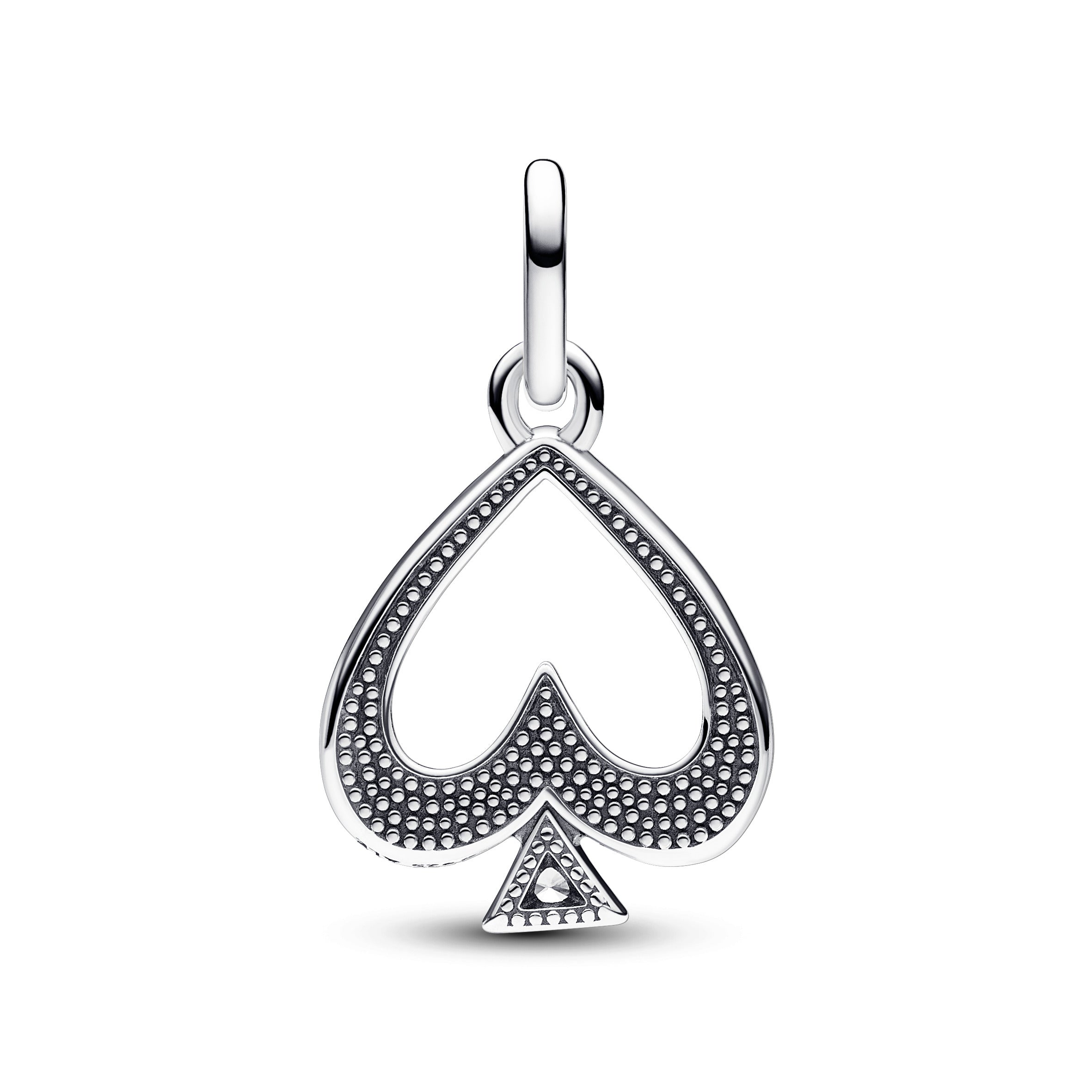 Spade Sterling Silver Medallion With Clear Cubic Zirconia
