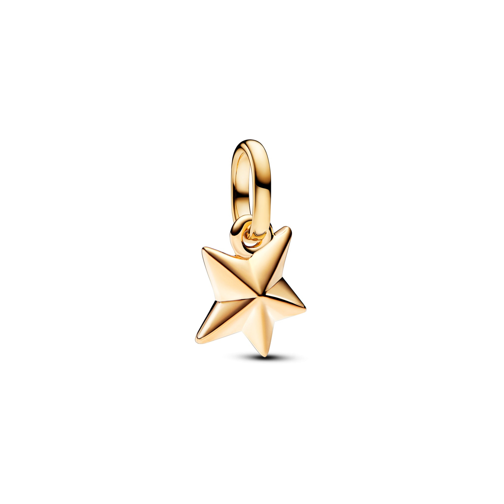 Star 14K Gold-Plated Mini Dangle With Black Enamel