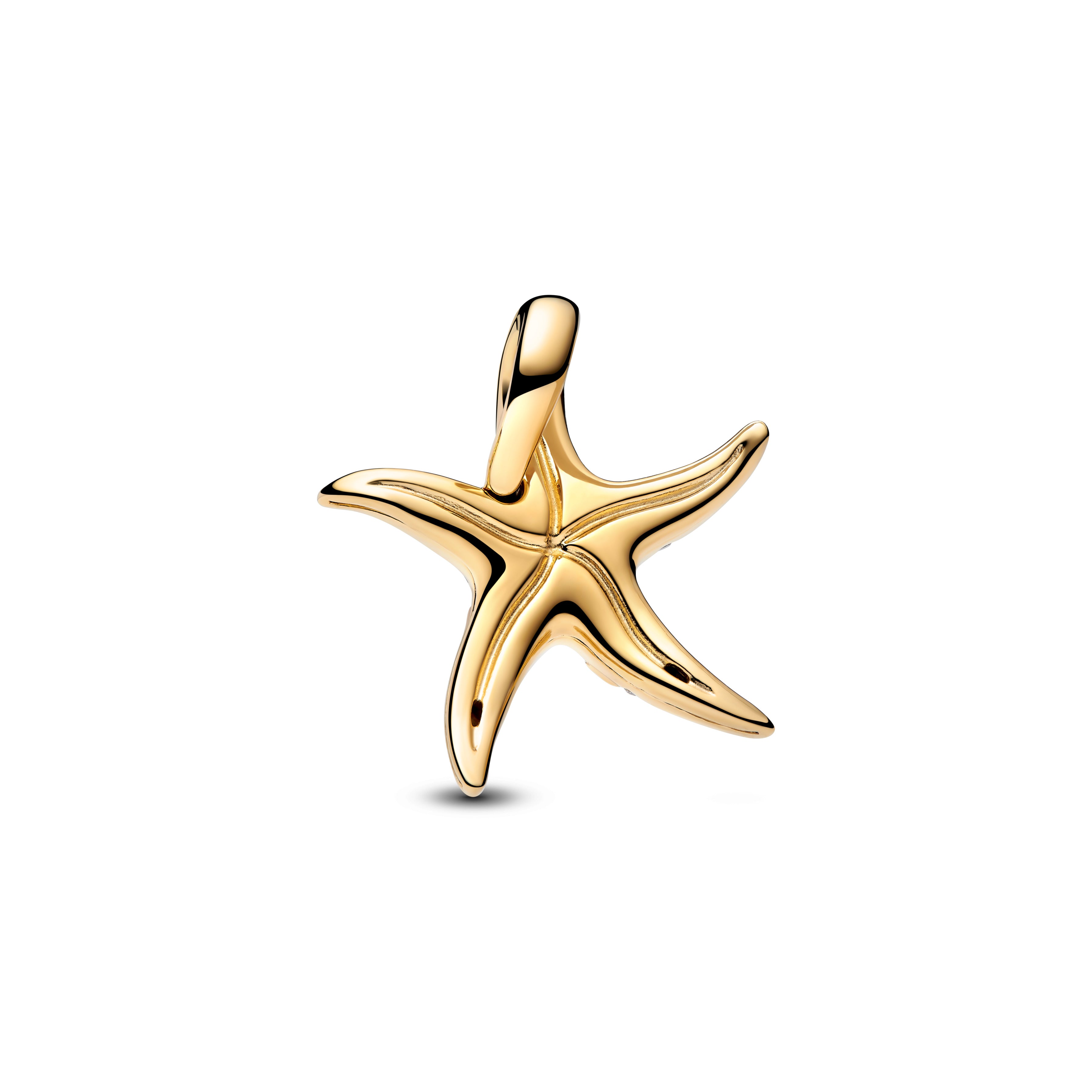 Starfish 14K Gold-Plated Dangle With Clear Cubic Zirconia And Capri Blue Crystal