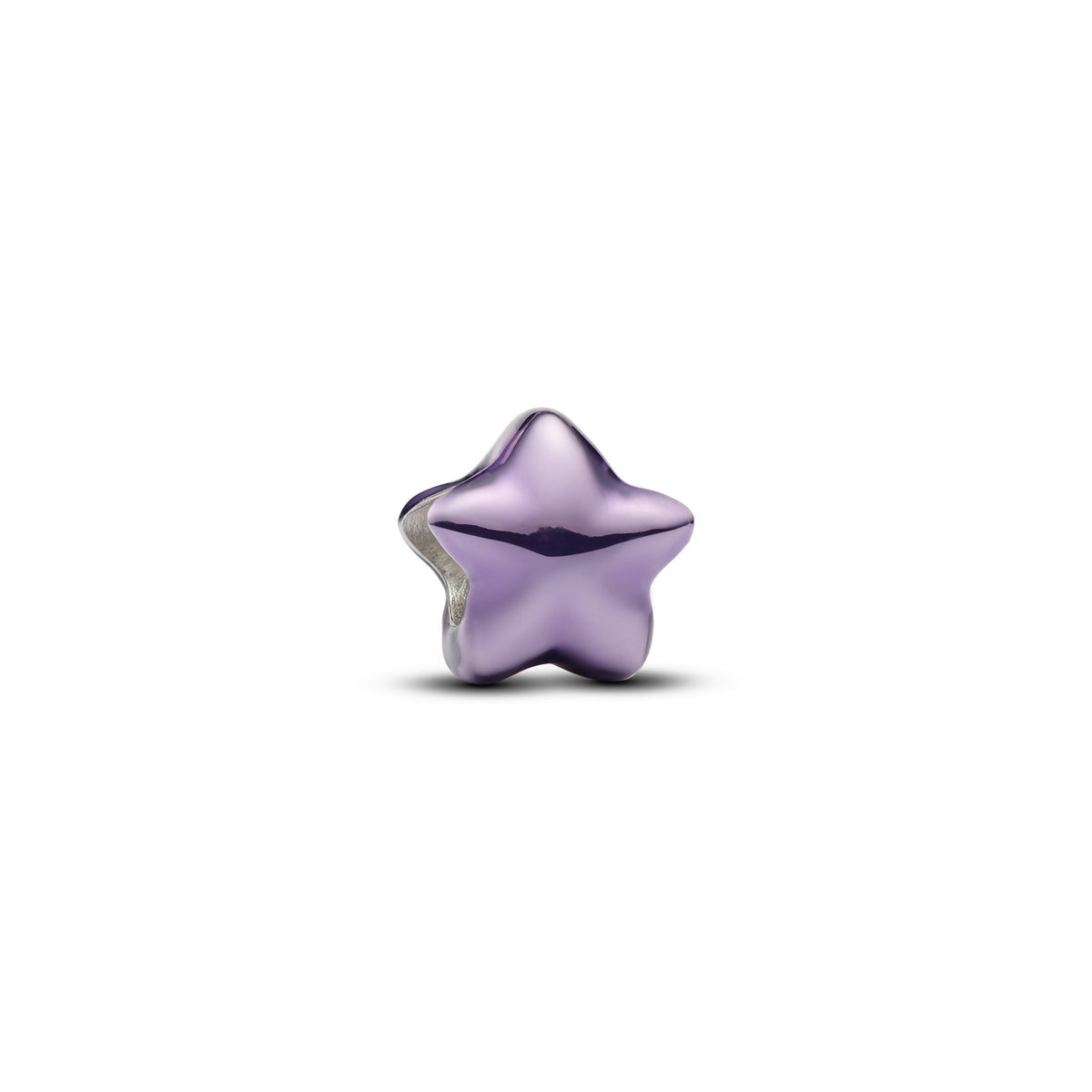 Star Sterling Silver Mini Charm With Purple Enamel
