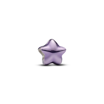 Star Sterling Silver Mini Charm With Purple Enamel