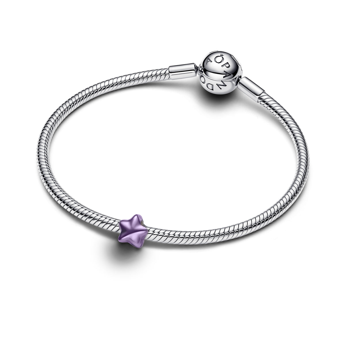Star Sterling Silver Mini Charm With Purple Enamel