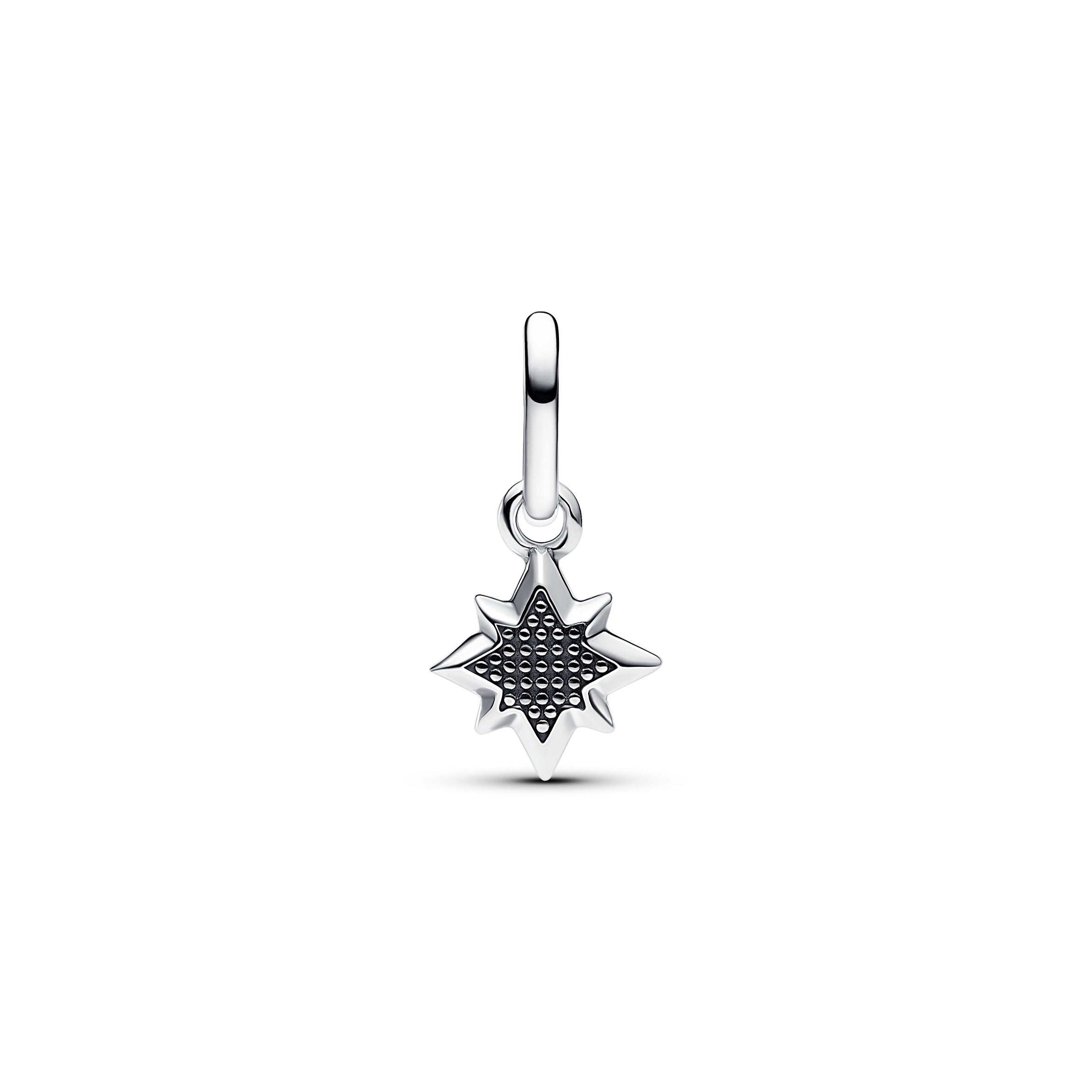 Star Sterling Silver Mini Dangle With Clear Cubic Zirconia