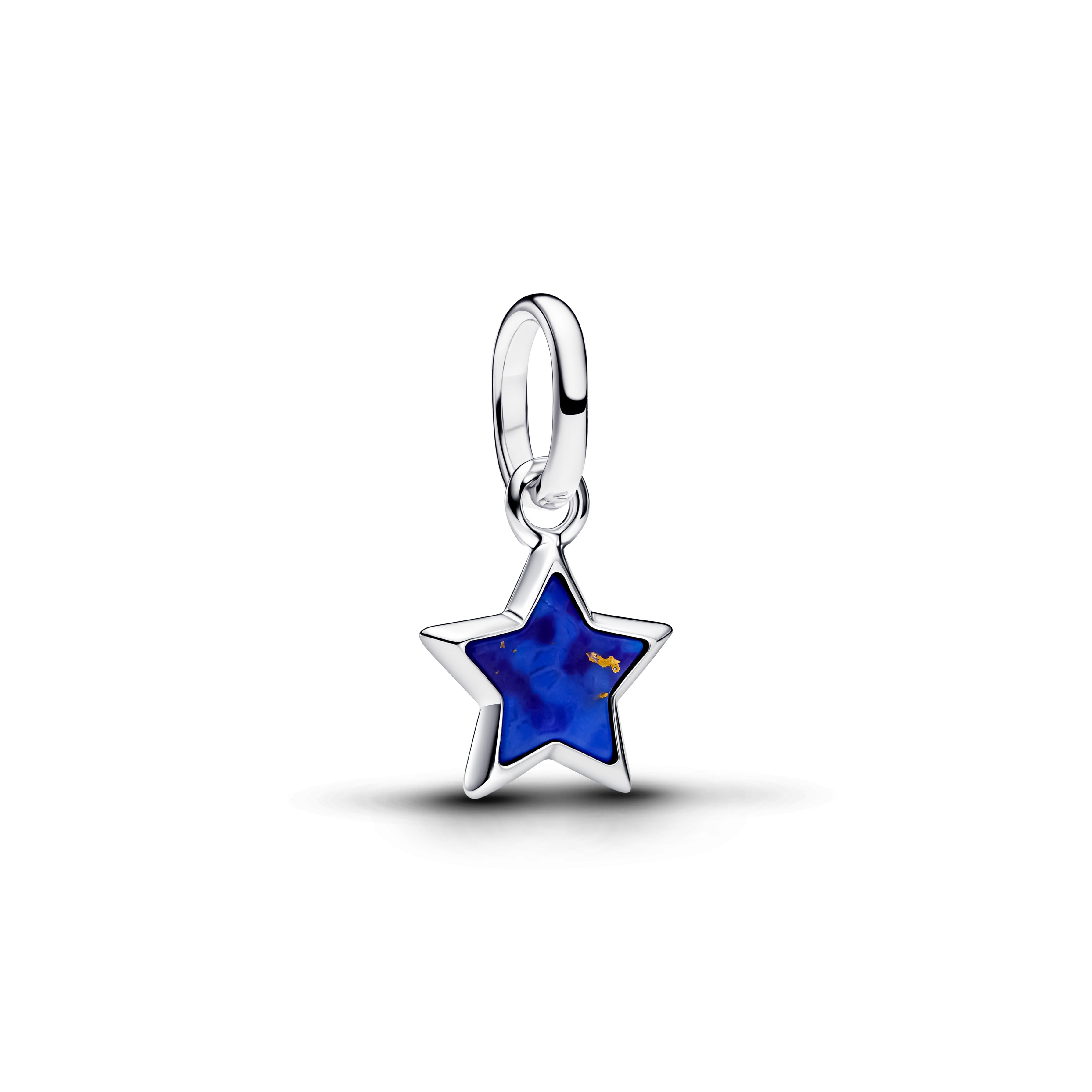 Star Sterling Silver Mini Dangle With Imitation Lapis Lazuli