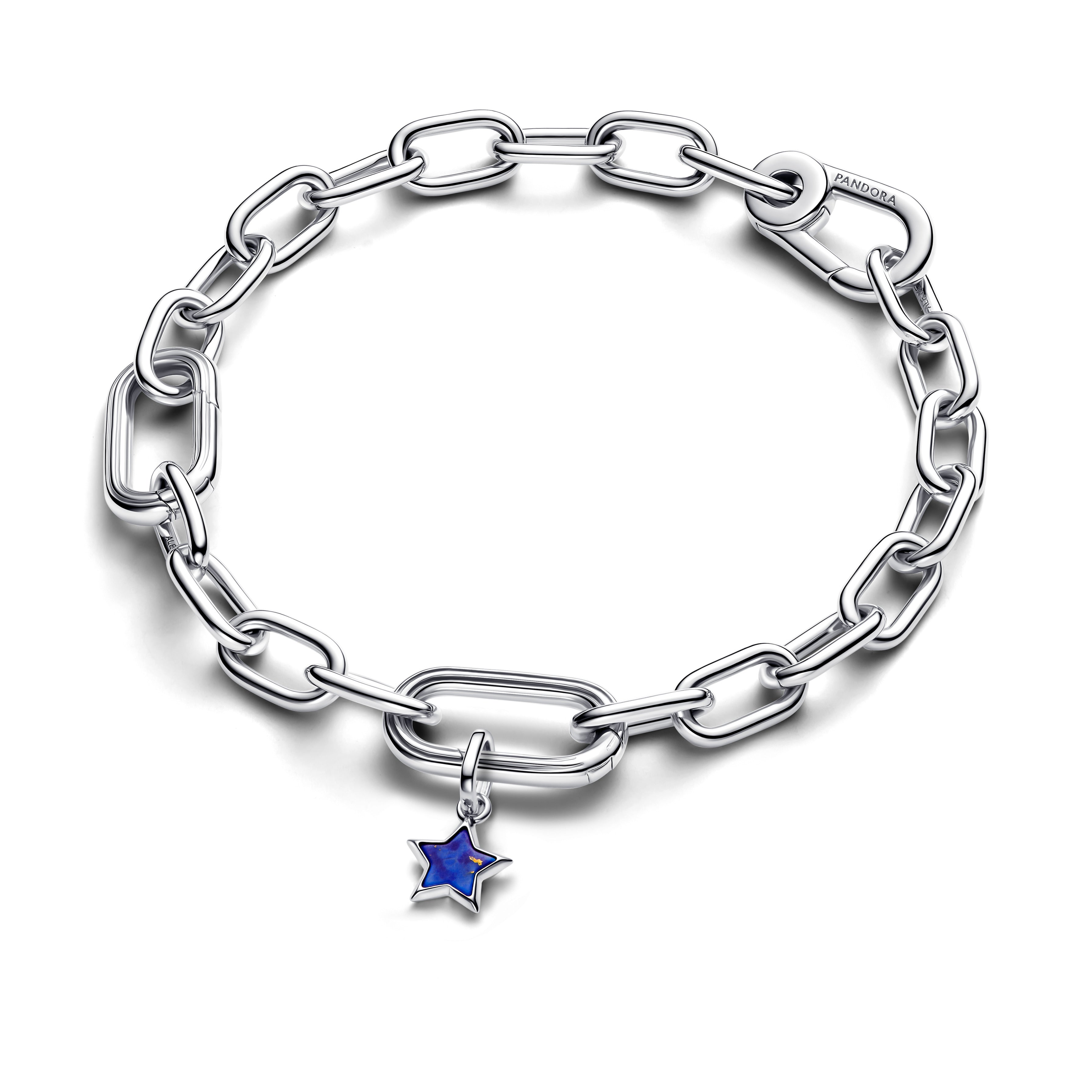 Star Sterling Silver Mini Dangle With Imitation Lapis Lazuli