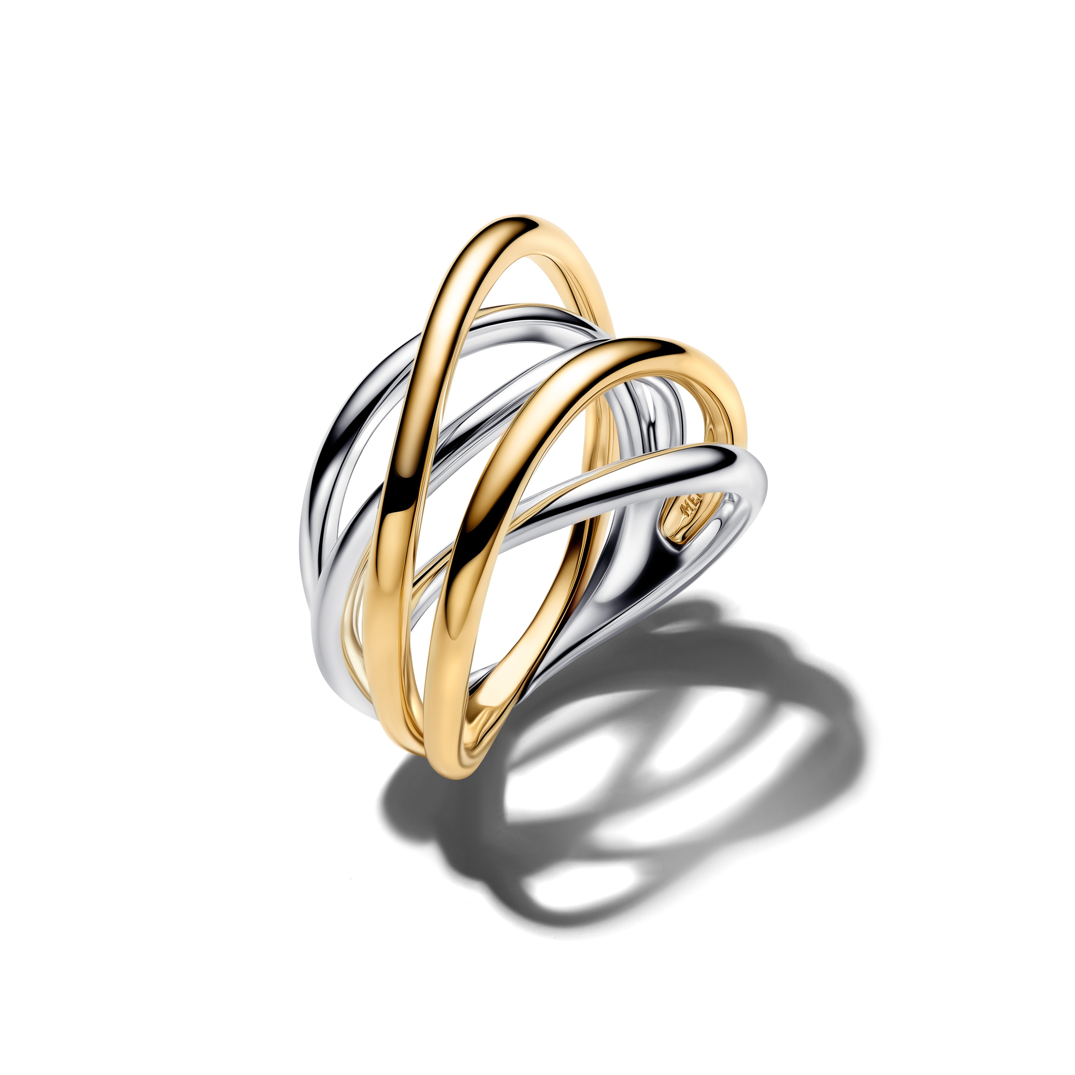 Sterling Silver And 14K Gold-Plated Ring